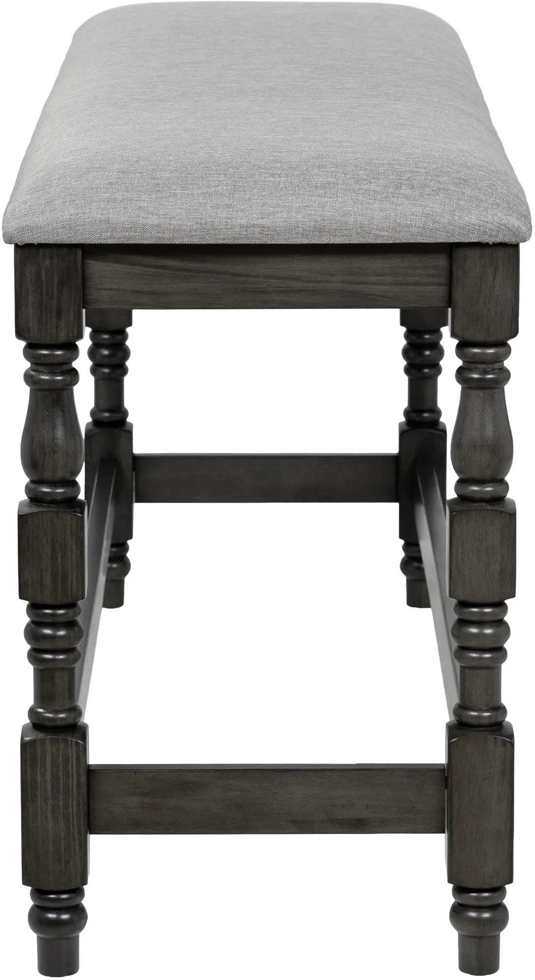 IDF-3979DG-PBN Weighton Dark Gray Counter Height Dining Bench-4