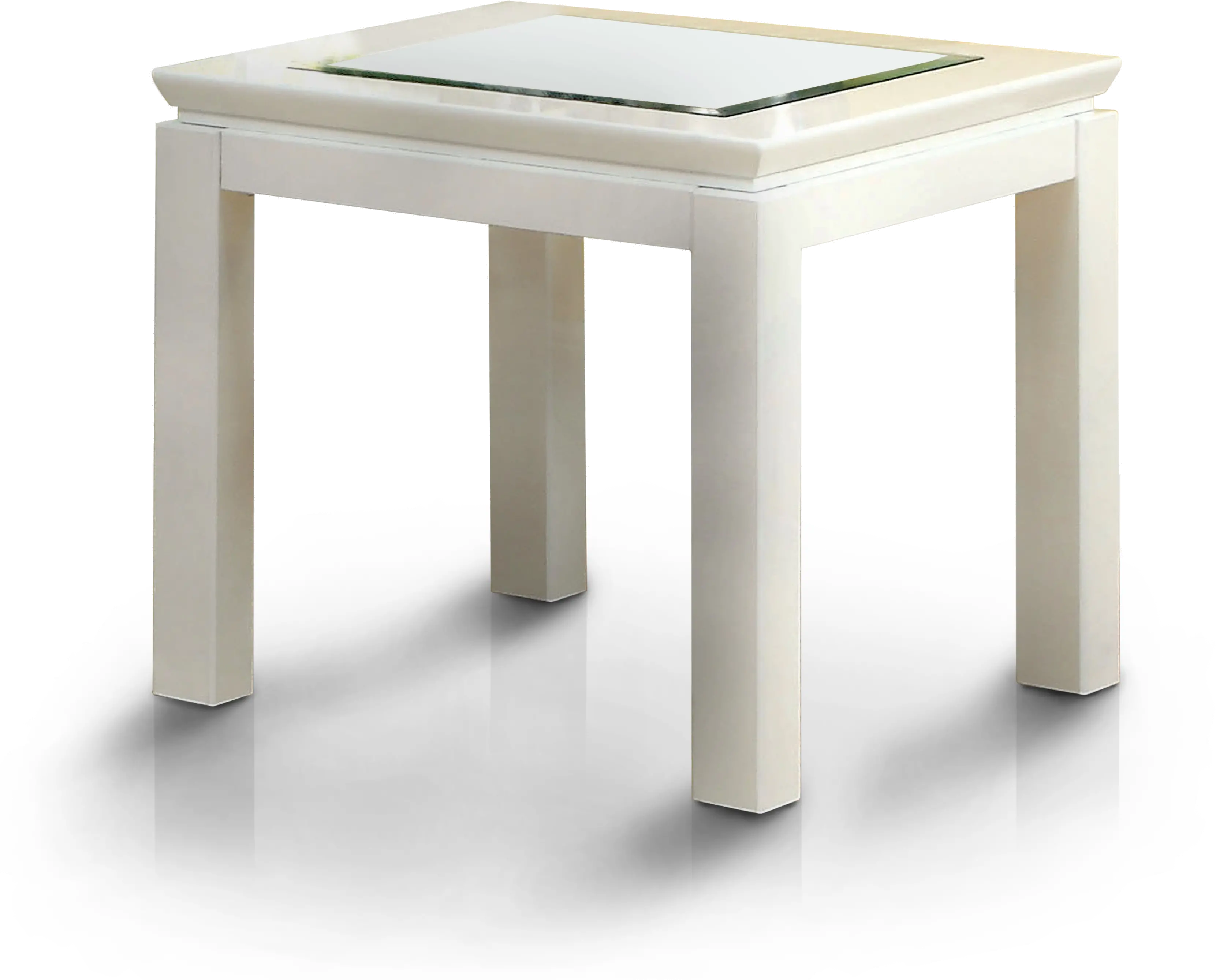 IDF-4238WH-E Kristof White End Table-1