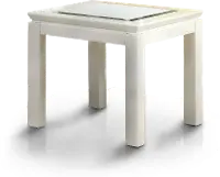 IDF-4238WH-E Kristof White End Table