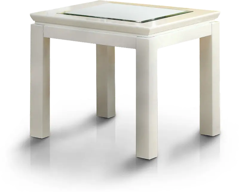 Kristof White End Table