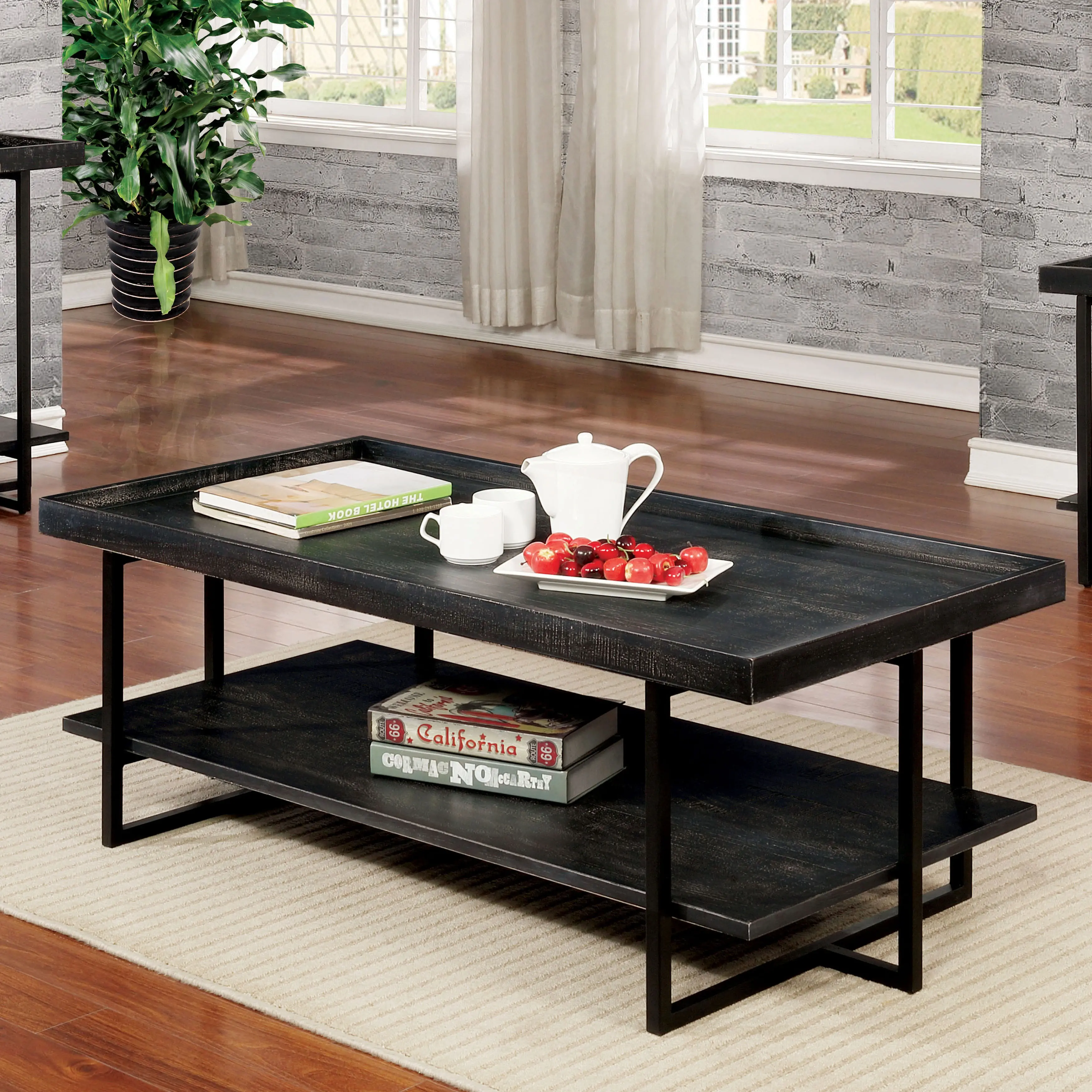 IDF-4344C Prakers Black Coffee Table-2