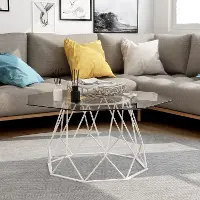 IDF-4374WH-C Growder White Coffee Table