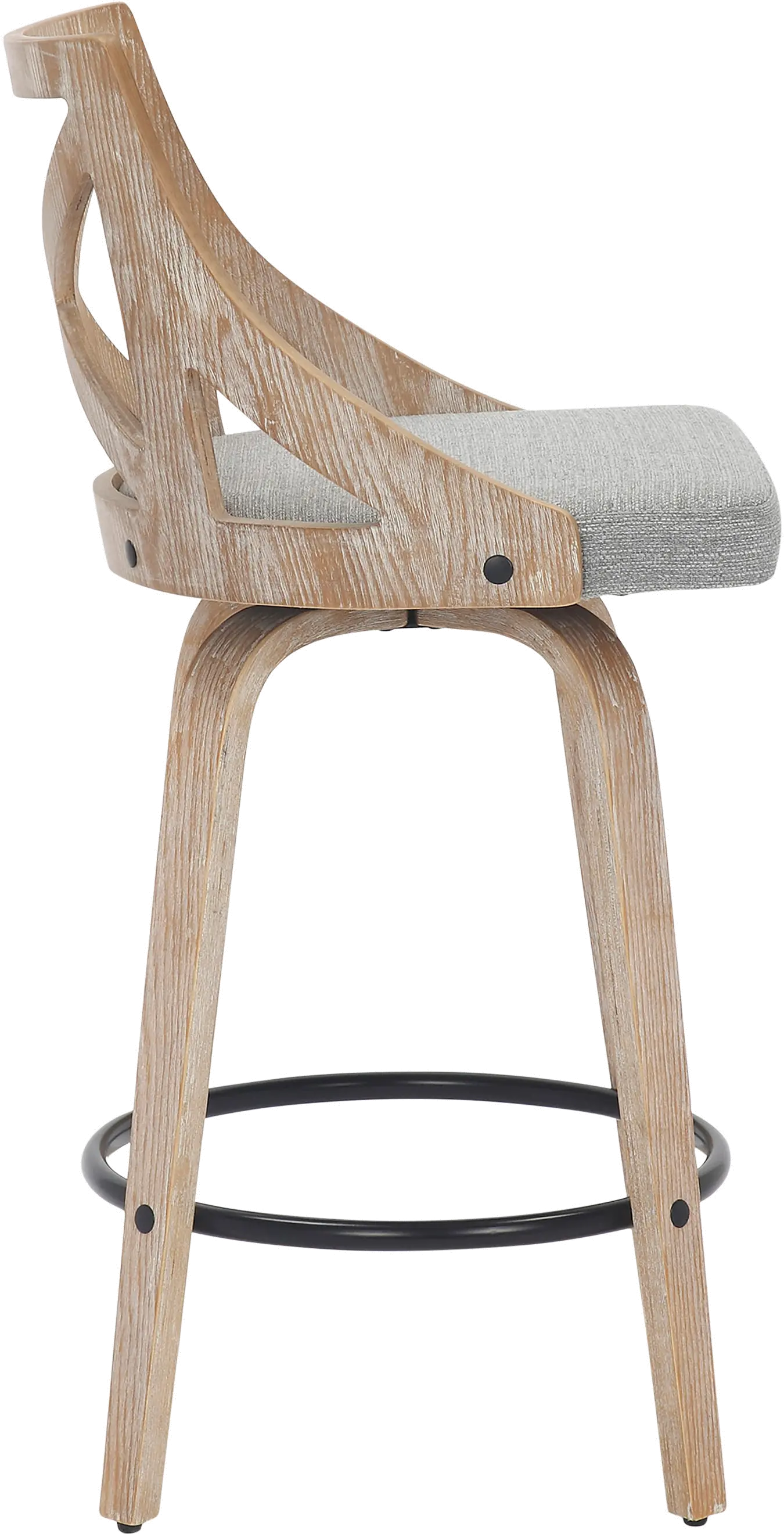 B26-CHARLOT WWLGY2 Charlotte Gray & White-Washed Wood Counter Stool, Set of 2-5