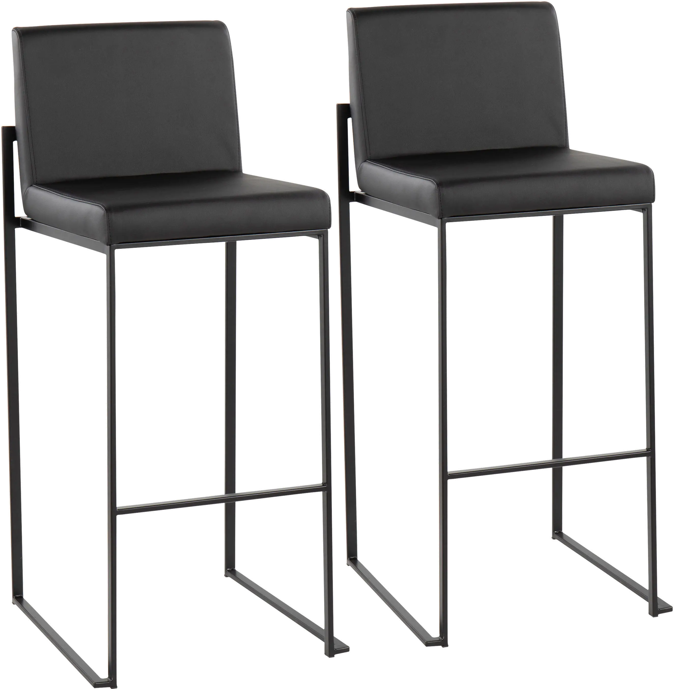 B30-FUJIHB BKBK2 Fuji Black Bar Stool, Set of 2-1
