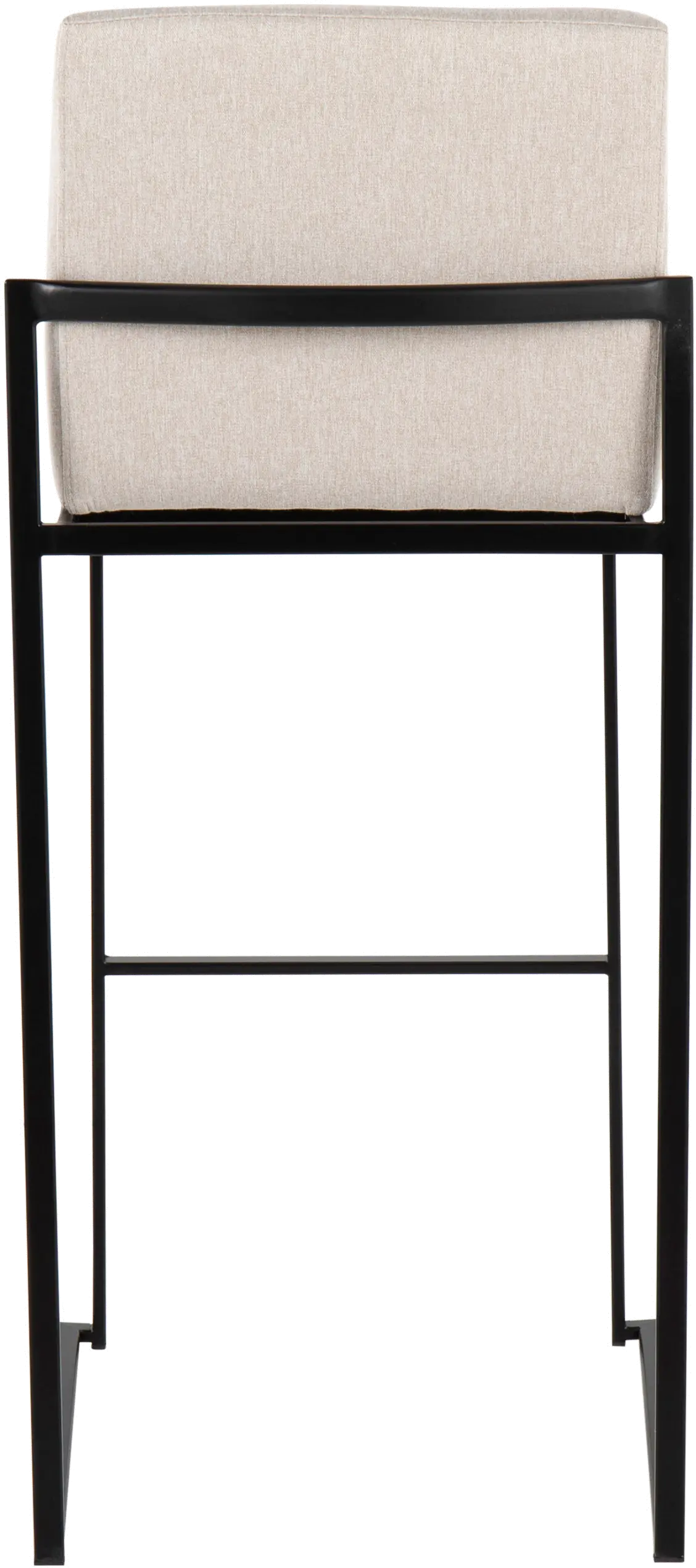 B30-FUJIHB BKFBG2 Fuji Black and Beige Bar Stool, Set of 2-5