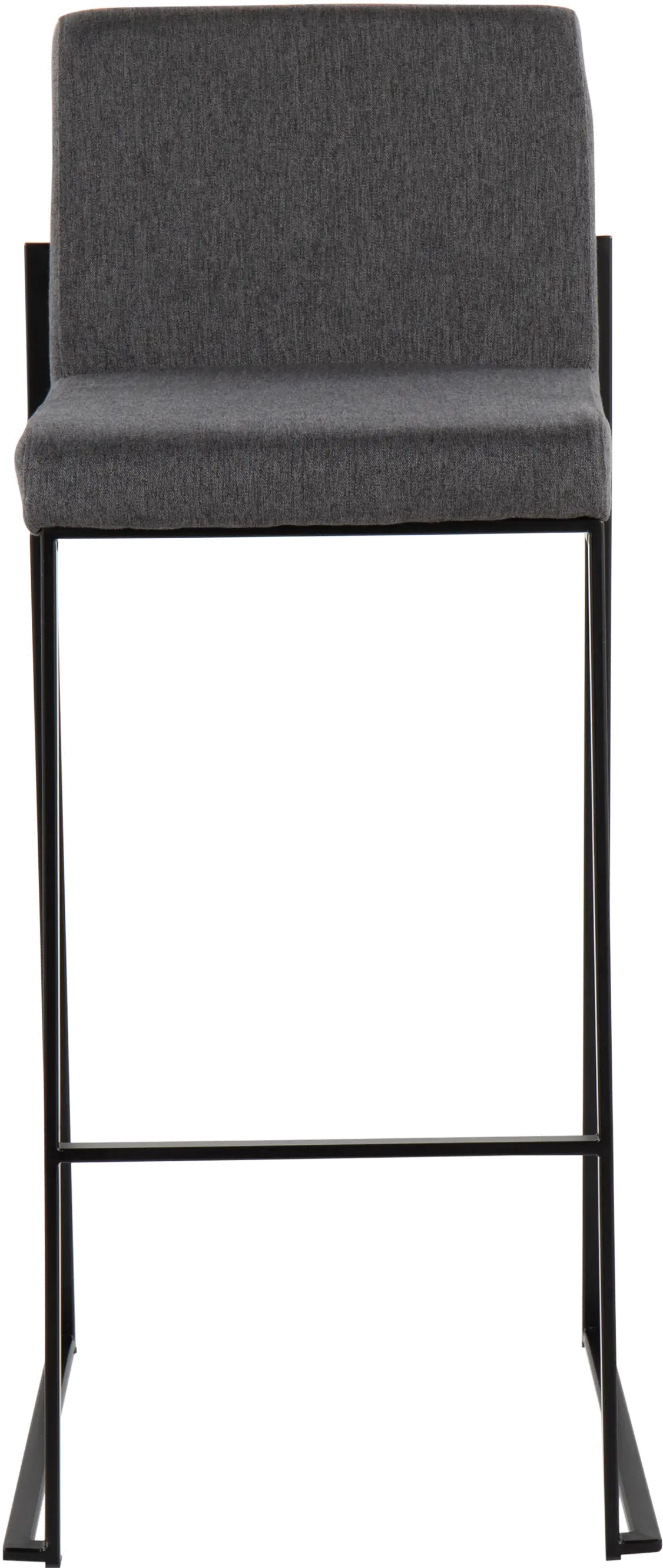 B30-FUJIHB BKFCHAR2 Fuji Black and Charcoal Bar Stool, Set of 2-3