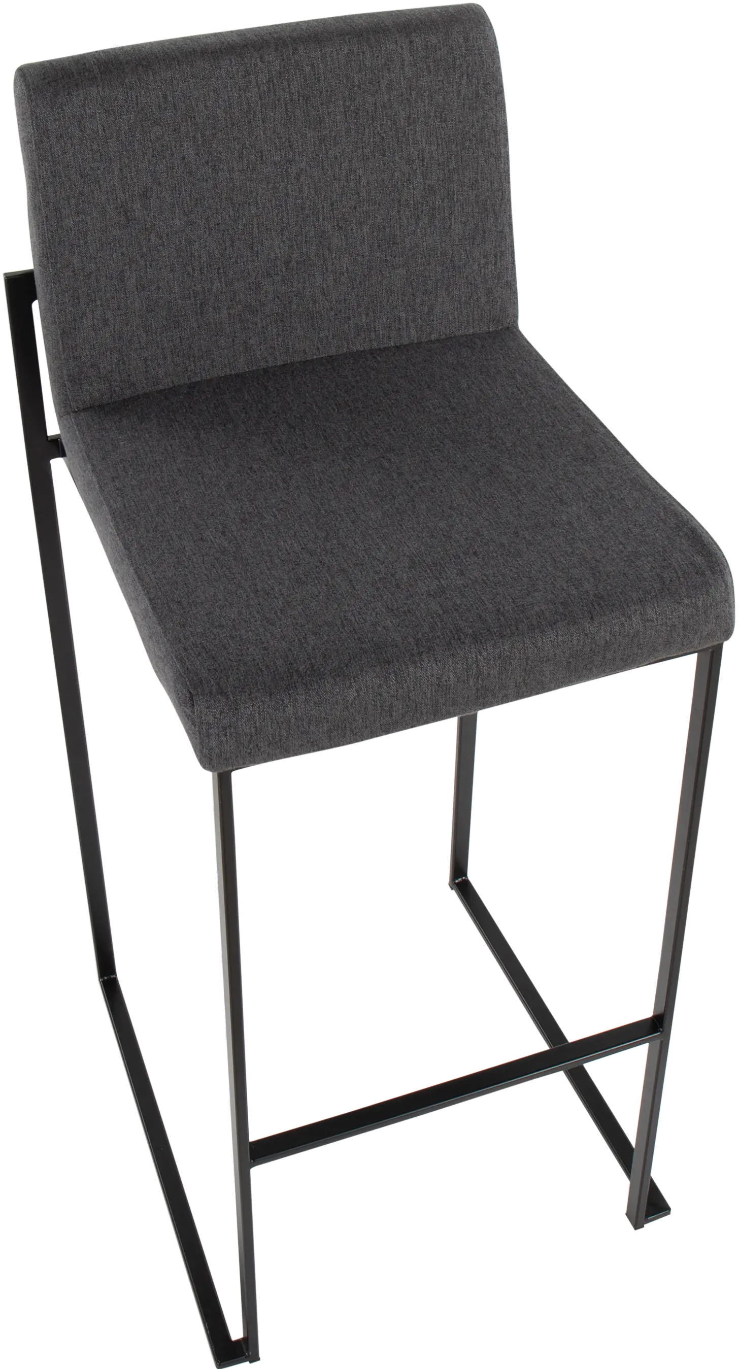 B30-FUJIHB BKFCHAR2 Fuji Black and Charcoal Bar Stool, Set of 2-6