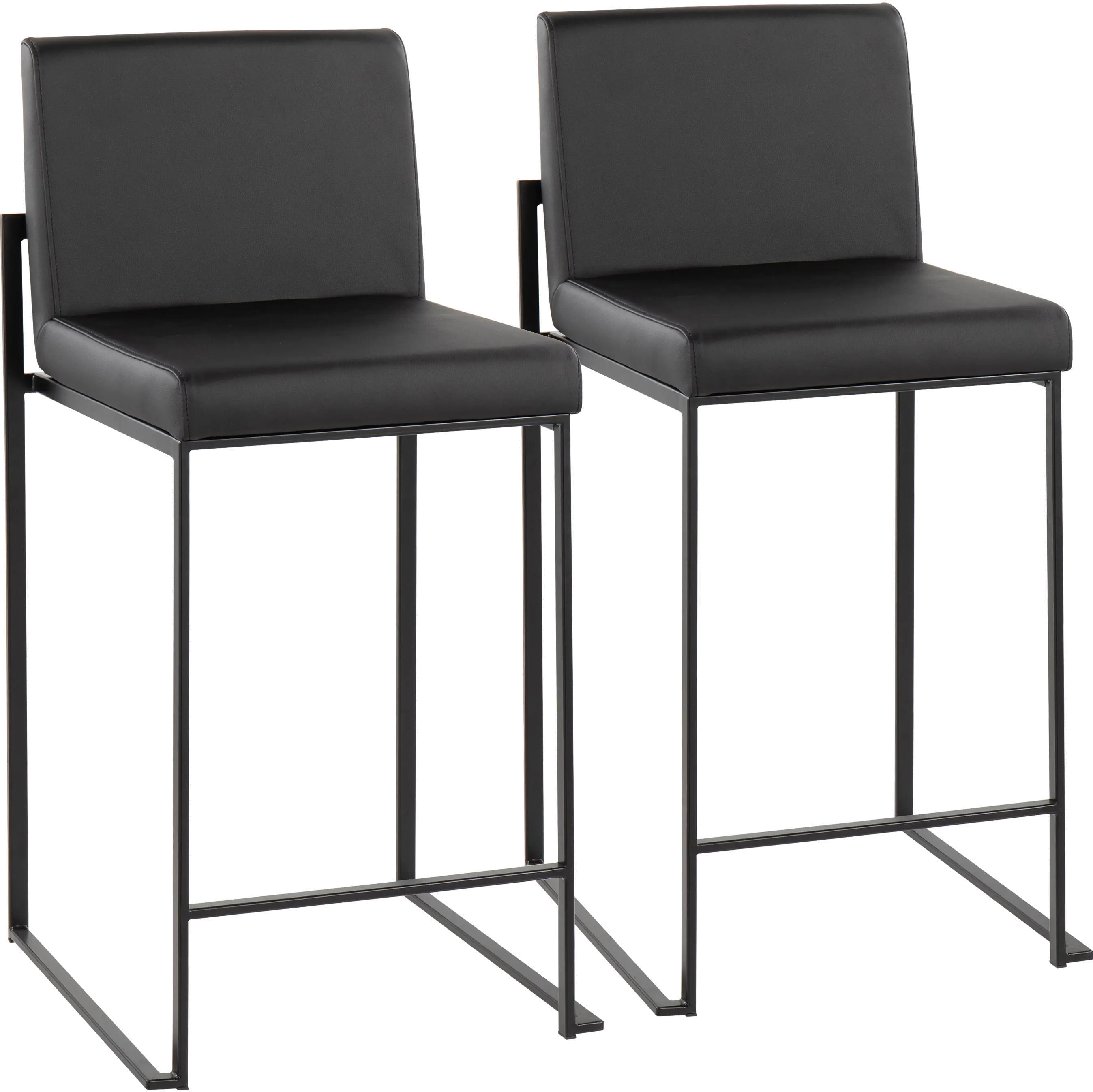 B26-FUJIHB BKBK2 Fuji Black Counter Height Stool, Set of 2-1