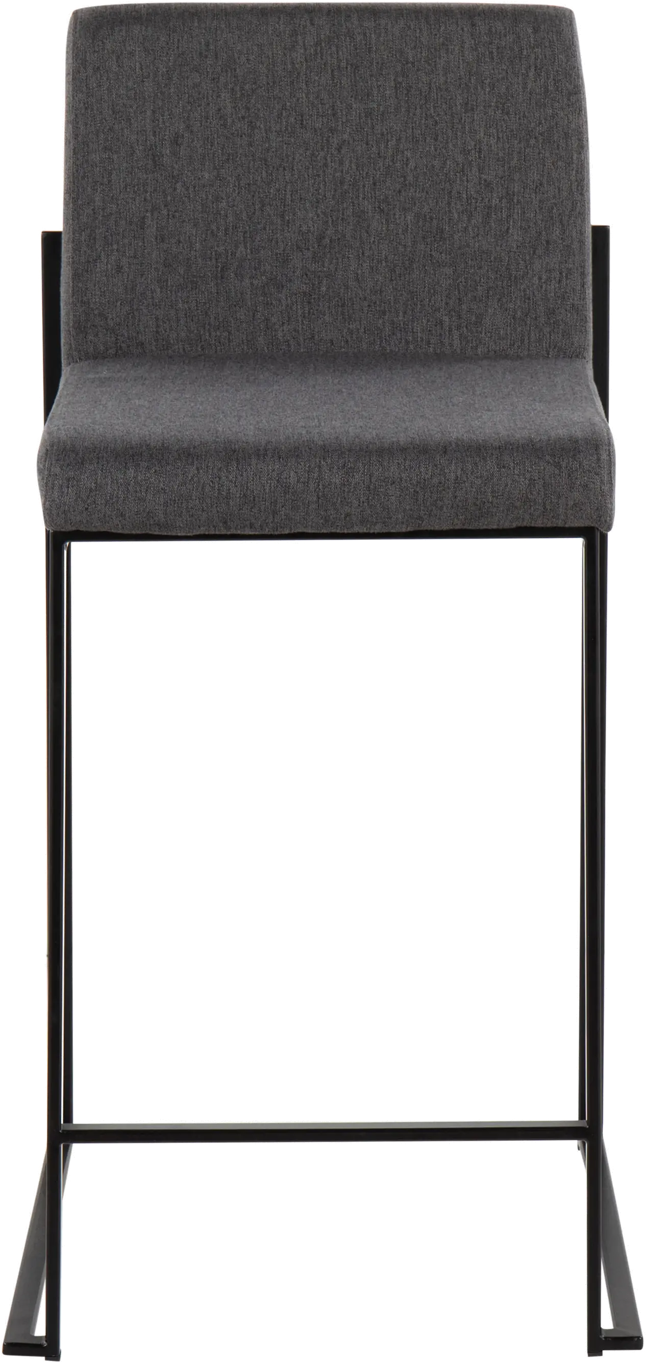 B26-FUJIHB BKFCHAR2 Fuji Black and Charcoal Counter Height Stool, Set of 2-3