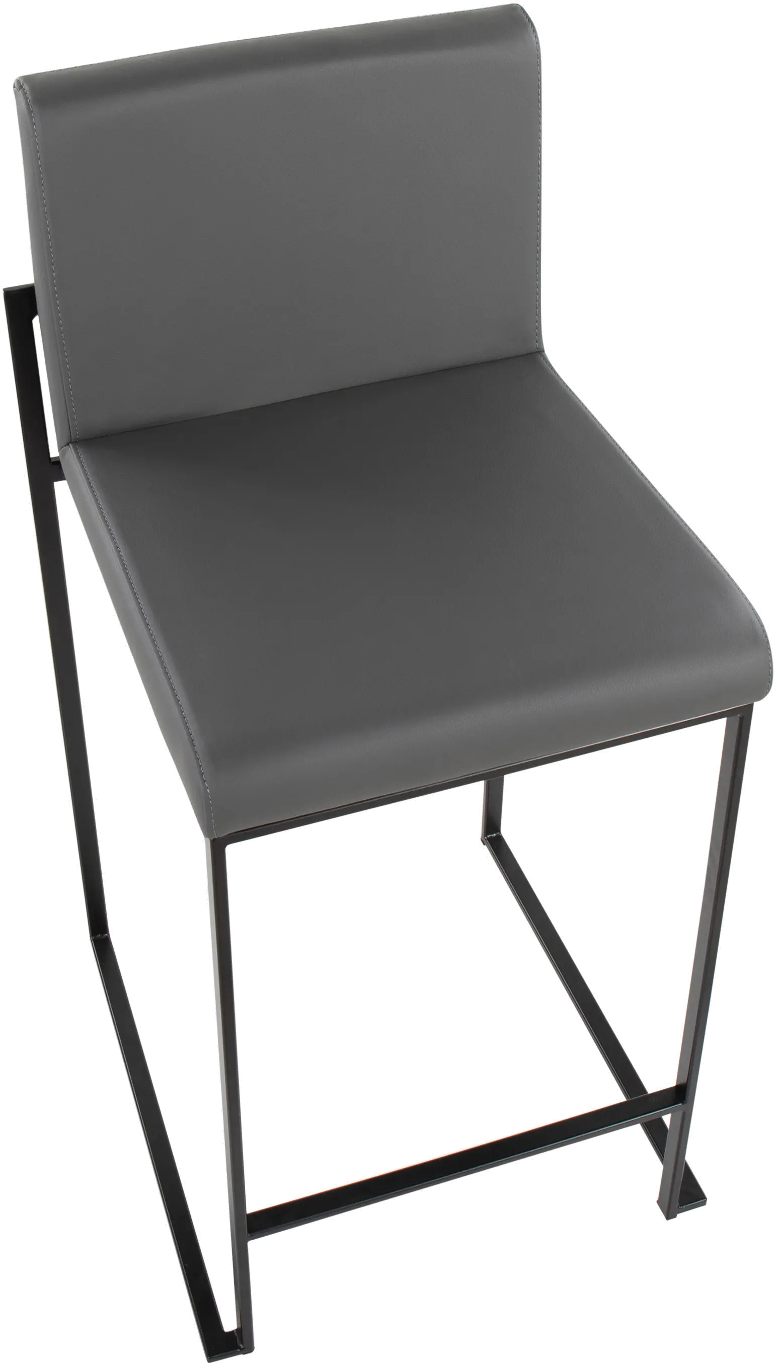 B26-FUJIHB BKGY2 Fuji Black and Gray Counter Height Stool, Set of 2-6