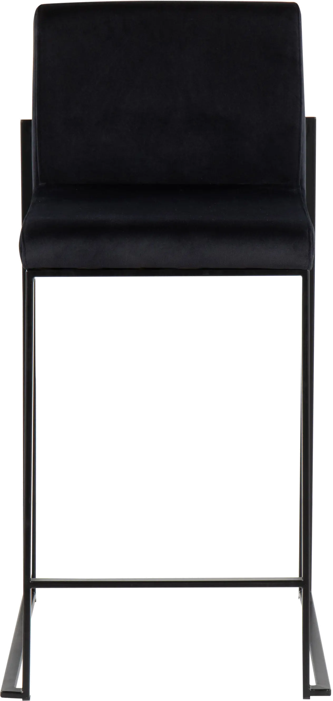 B26-FUJIHB BKVBK2 Fuji Black Velvet Counter Height Stool, Set of 2-3