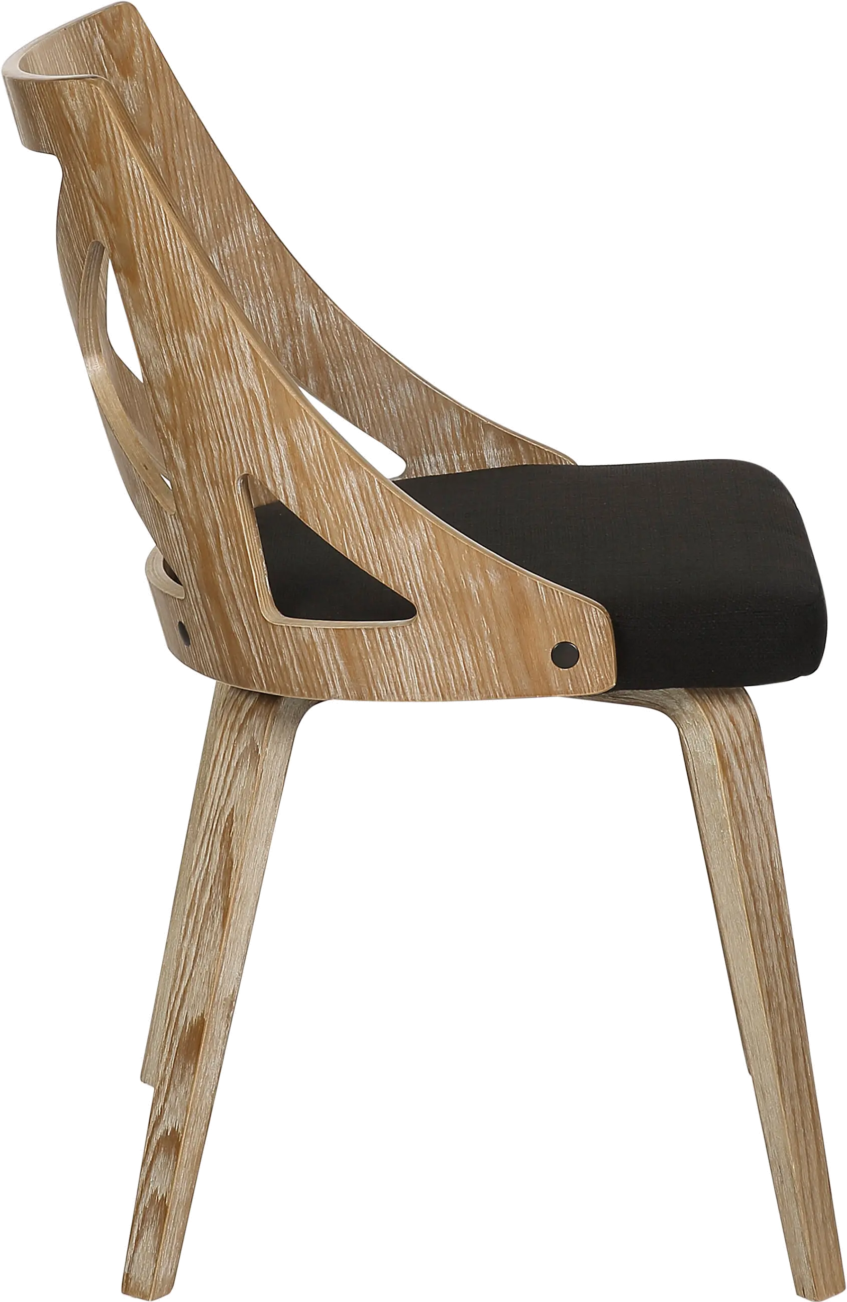 CH-CHARLOT WWCHAR2 Charlotte Light Brown & Charcoal Dining Chairs, Set of 2-3