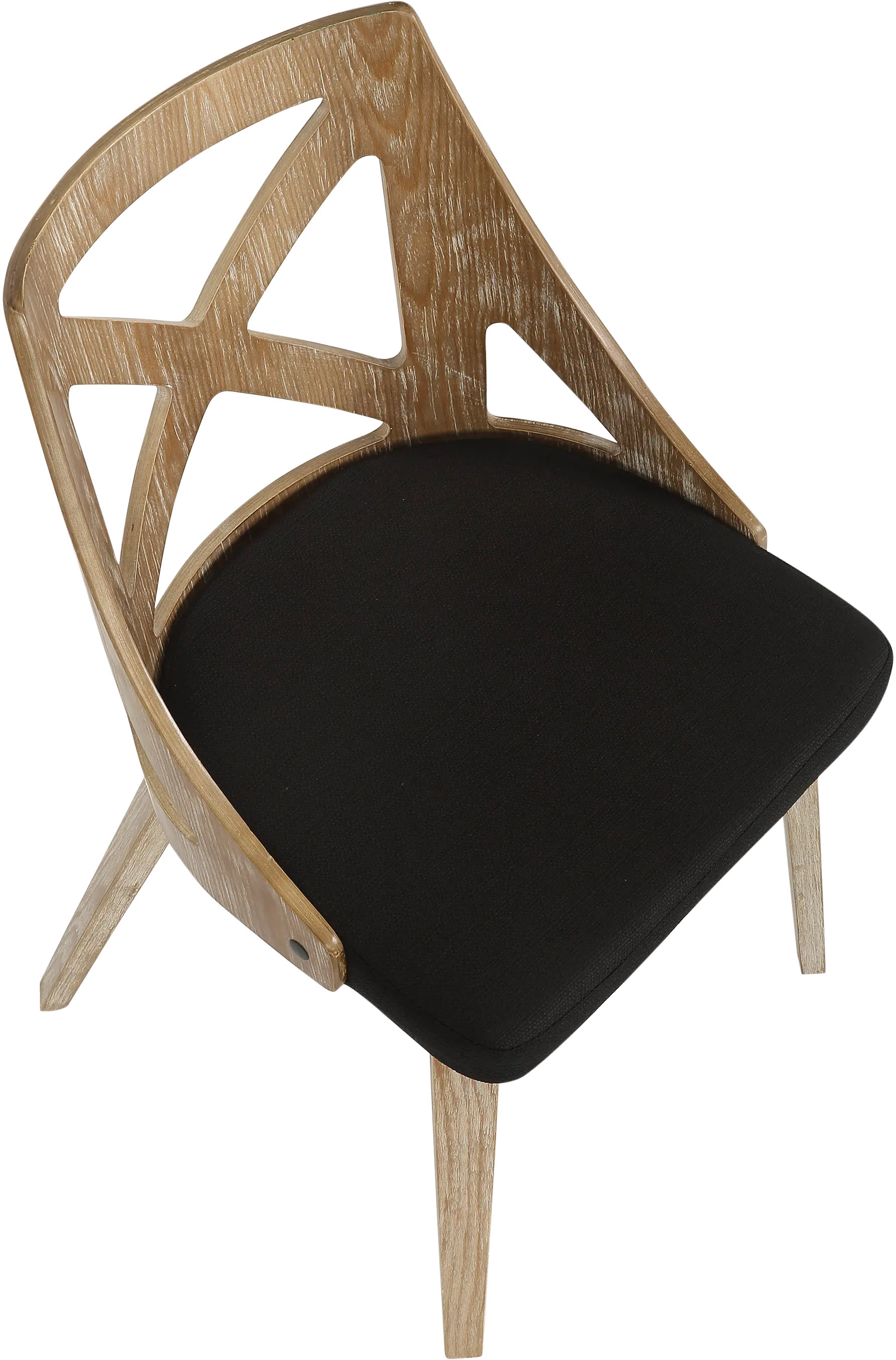 CH-CHARLOT WWCHAR2 Charlotte Light Brown & Charcoal Dining Chairs, Set of 2-5