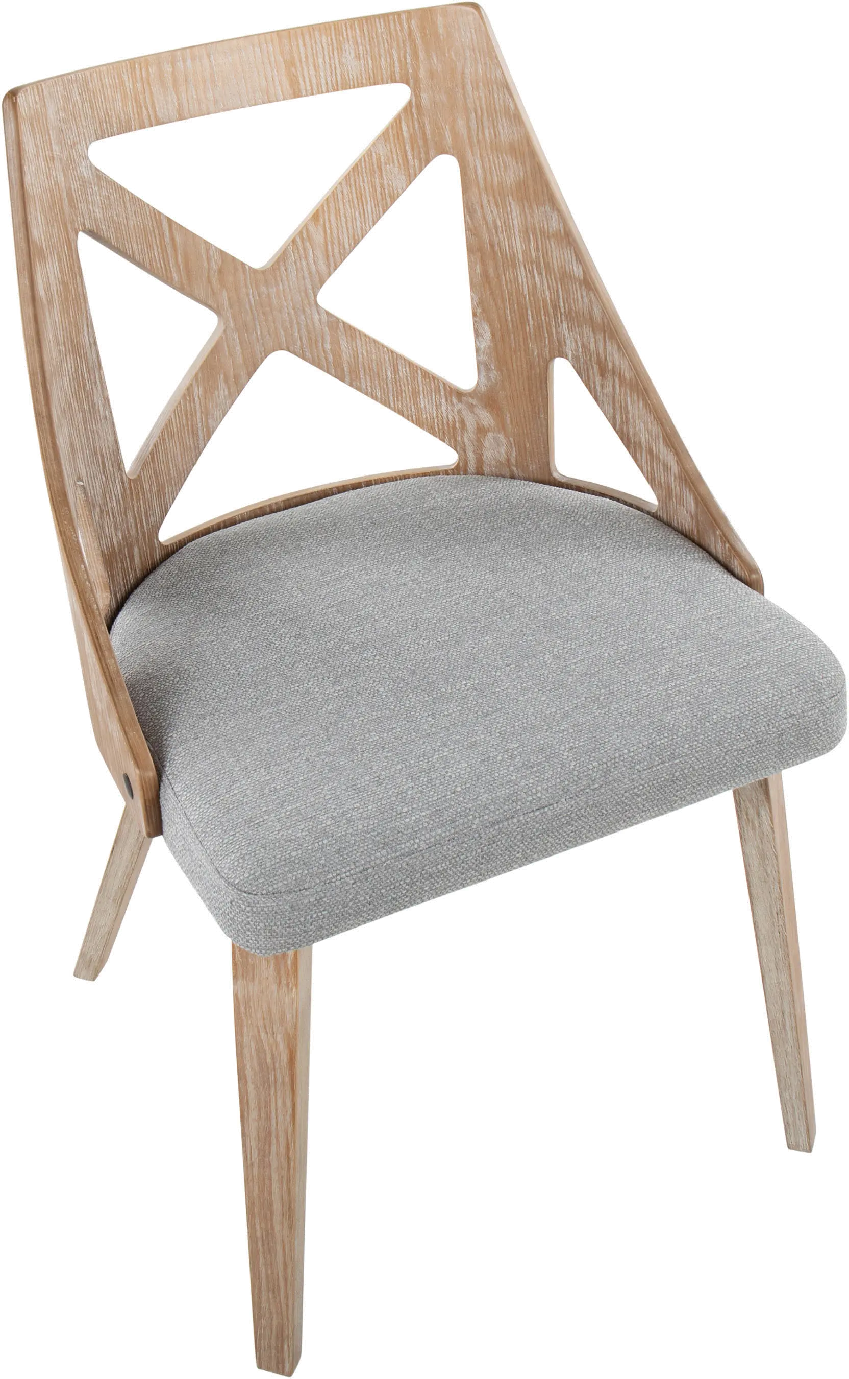 CH-CHARLOT WWGY2 Charlotte Light Brown & Light Gray Dining Chairs, Set of 2-5