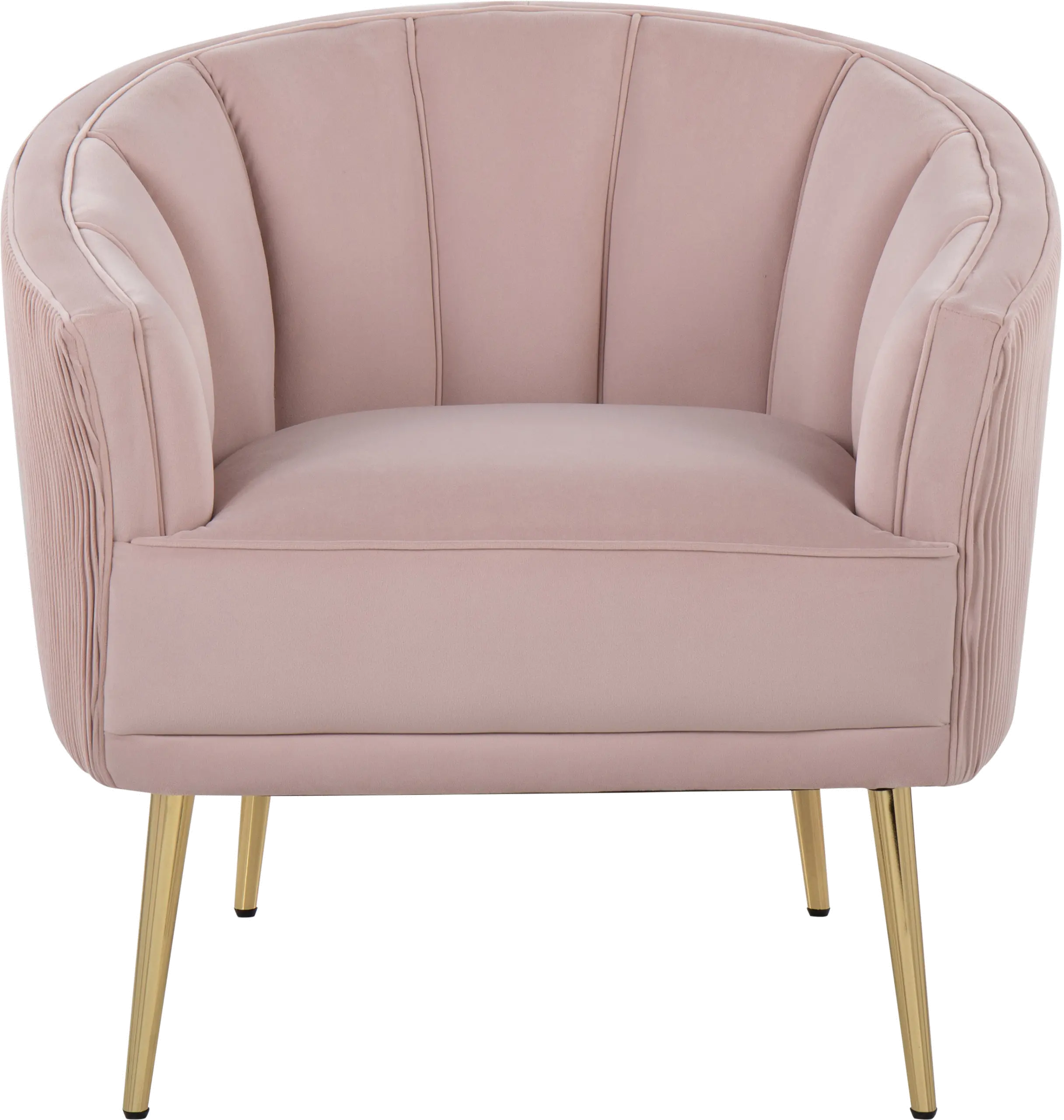 CHR-TANIAPLTWV AUVPK Tania Blush Pleated Waves Glam Accent Chair-3