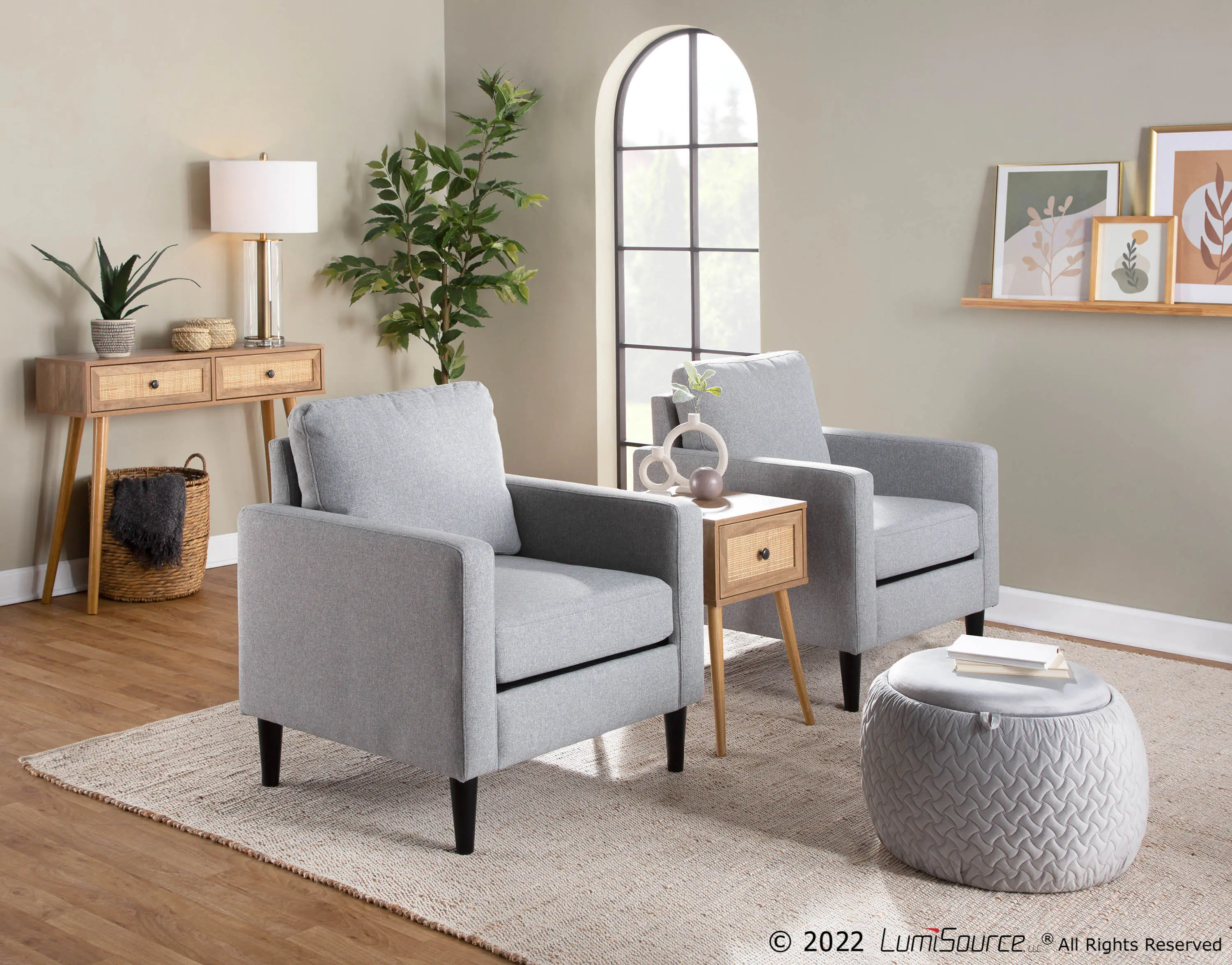 CHR-WENDY BKGY Wendy Contemporary Light Gray Accent Chair-2