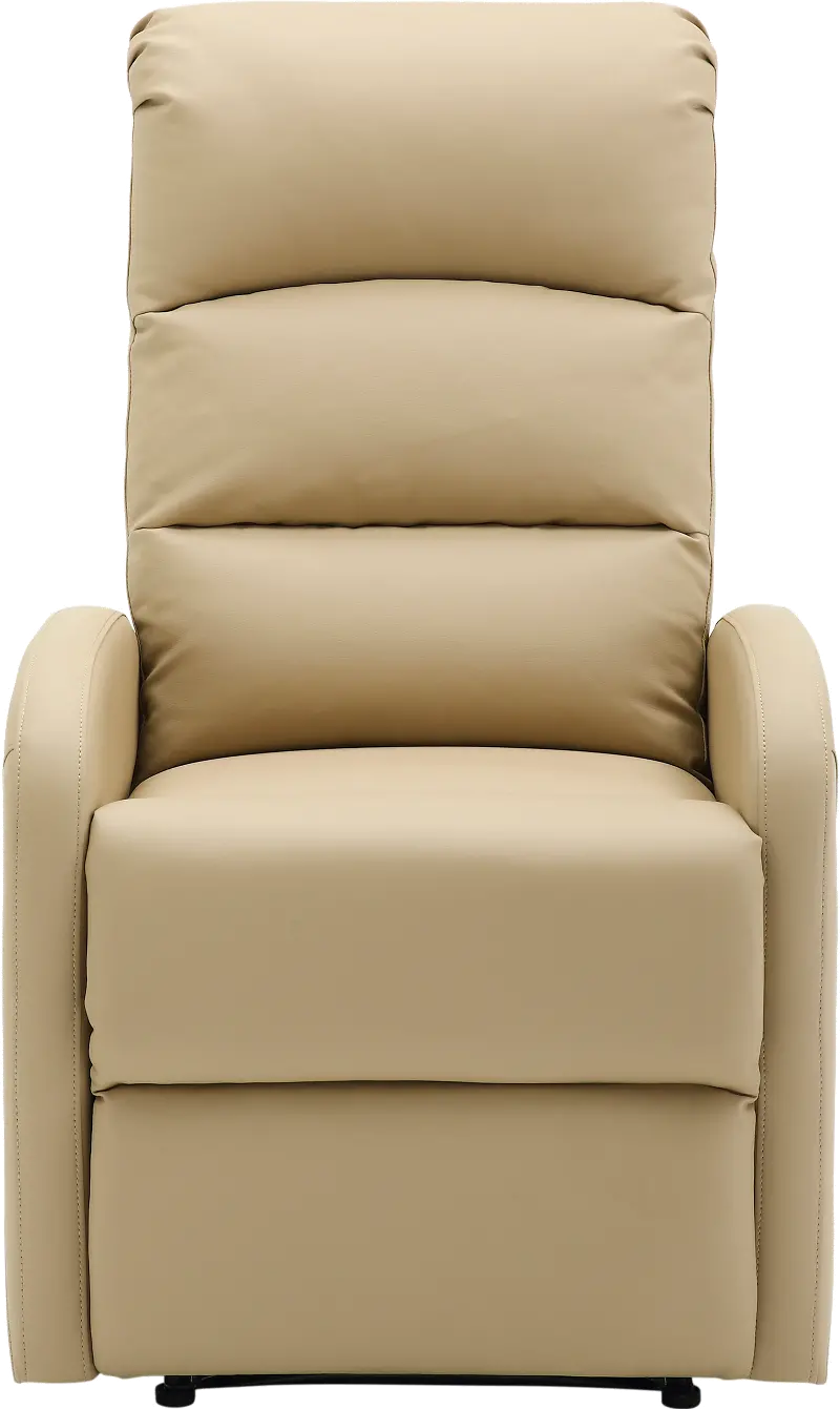 Dormi Beige Faux Leather Manual Recliner