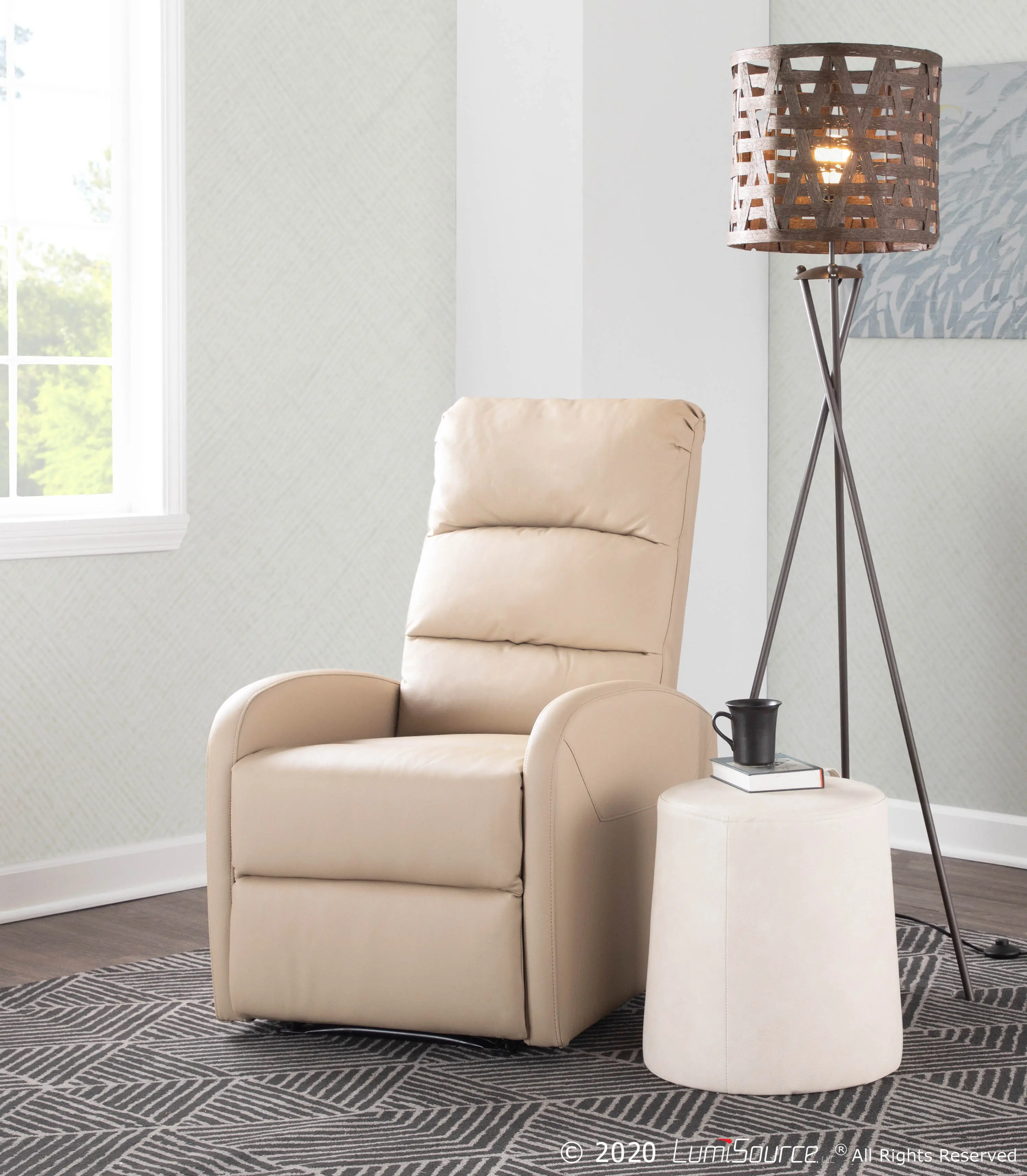 RCL-DORMI BG Dormi Beige Faux Leather Manual Recliner-2