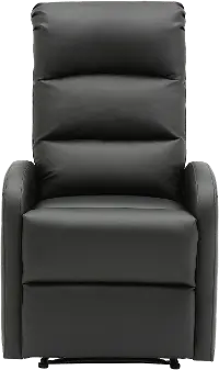 RCL-DORMI BK Dormi Black Faux Leather Manual Recliner