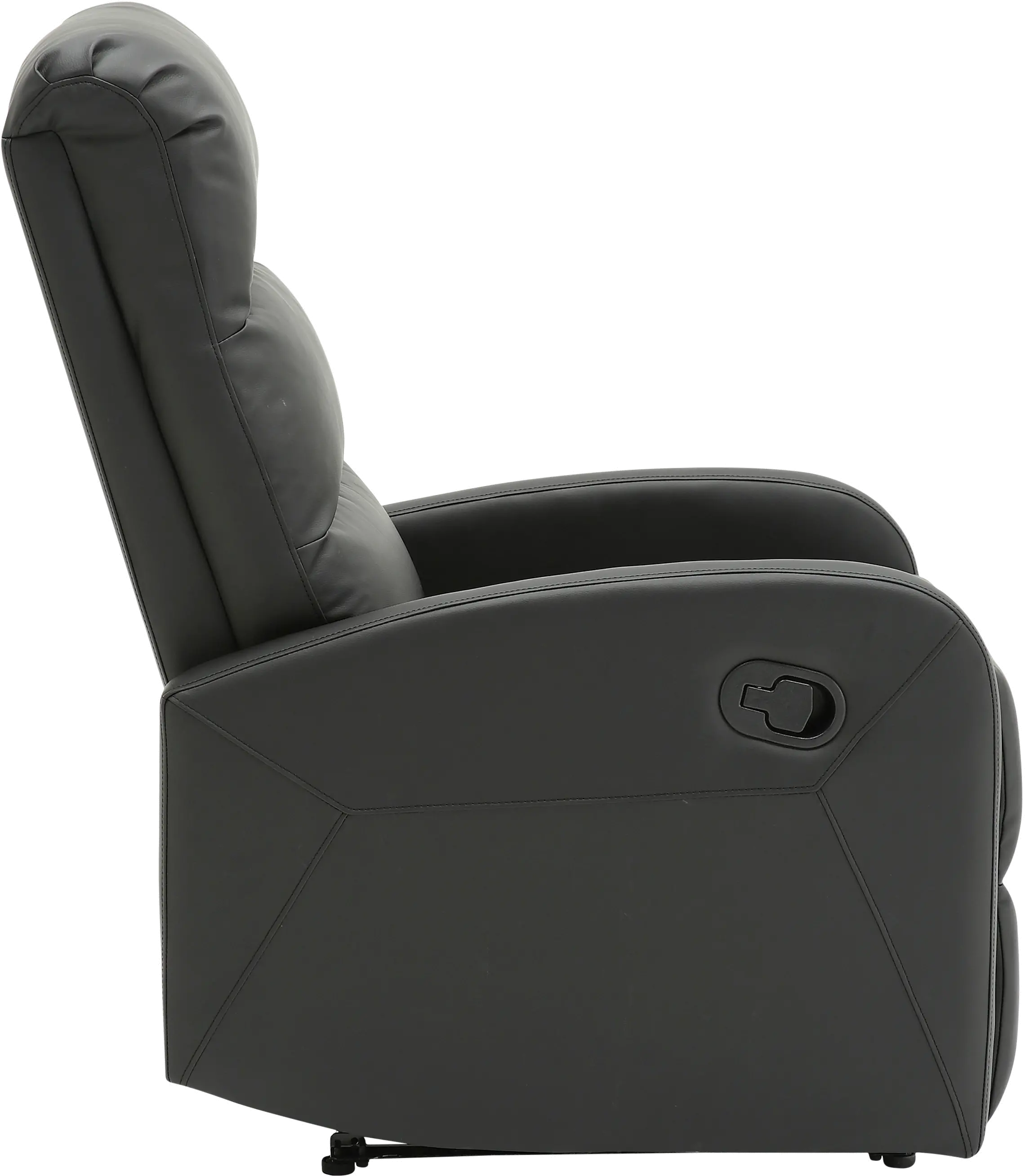 RCL-DORMI BK Dormi Black Faux Leather Manual Recliner-6