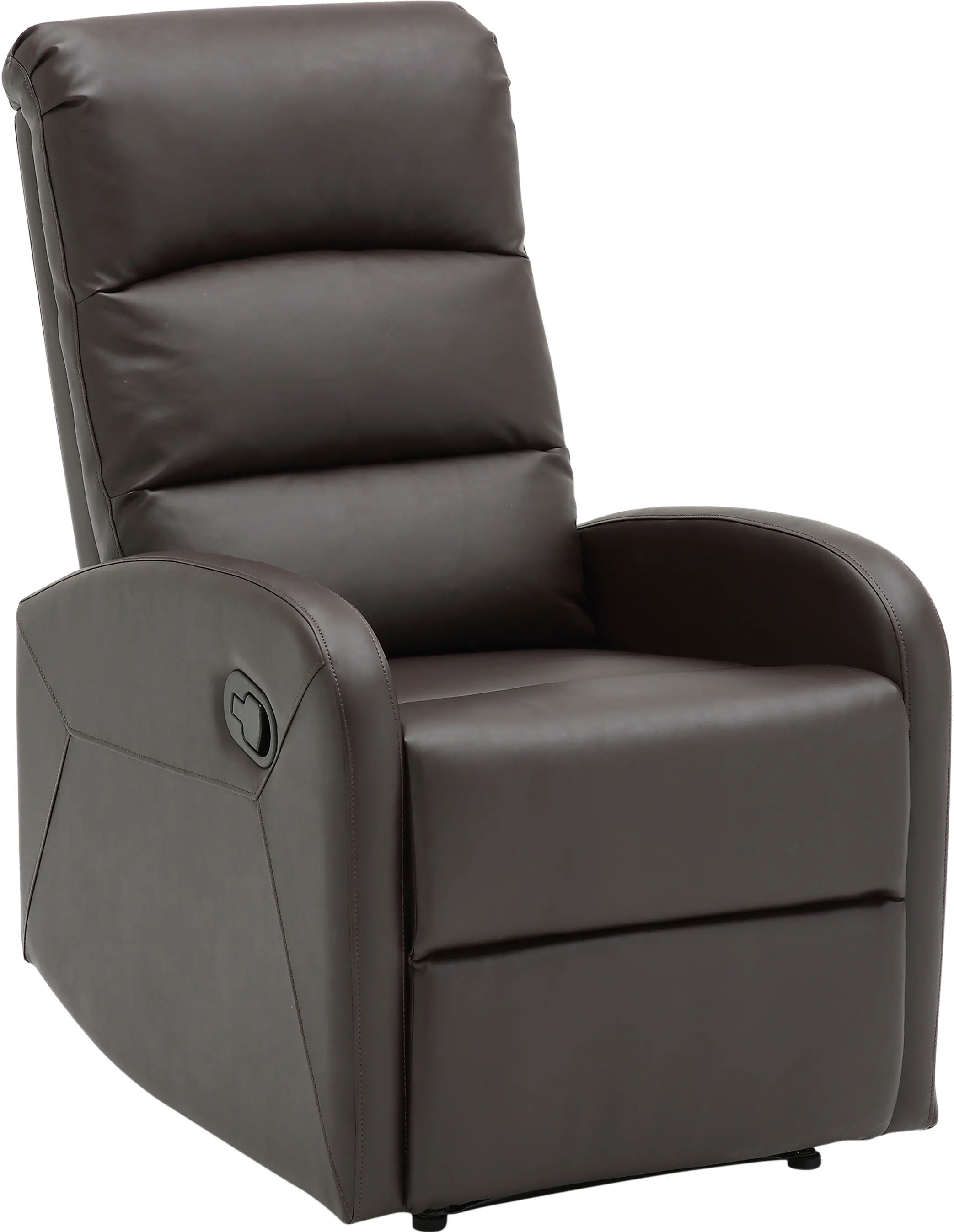 RCL-DORMI BN Dormi Brown Faux Leather Manual Recliner-3