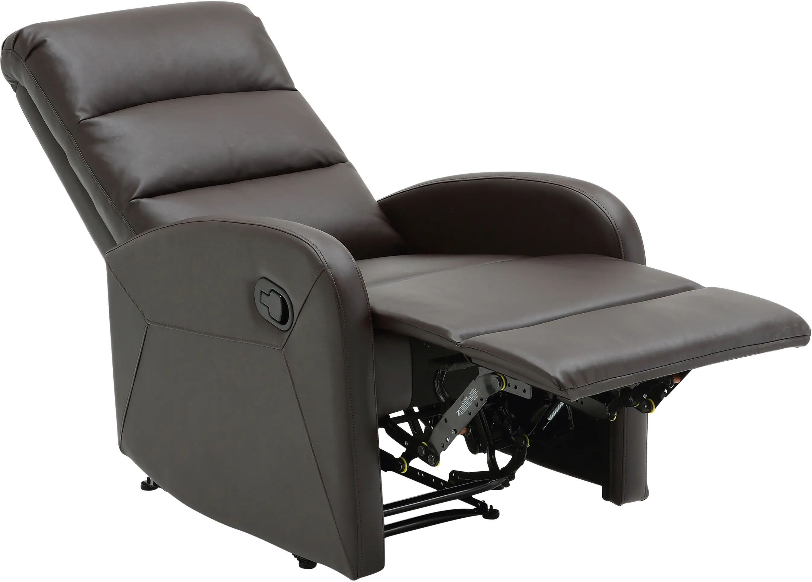 RCL-DORMI BN Dormi Brown Faux Leather Manual Recliner-4