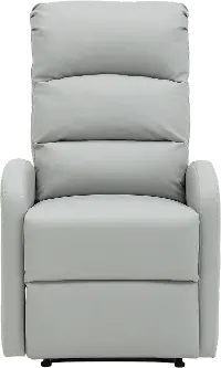 RCL-DORMI LGY Dormi Light Gray Faux Leather Manual Recliner