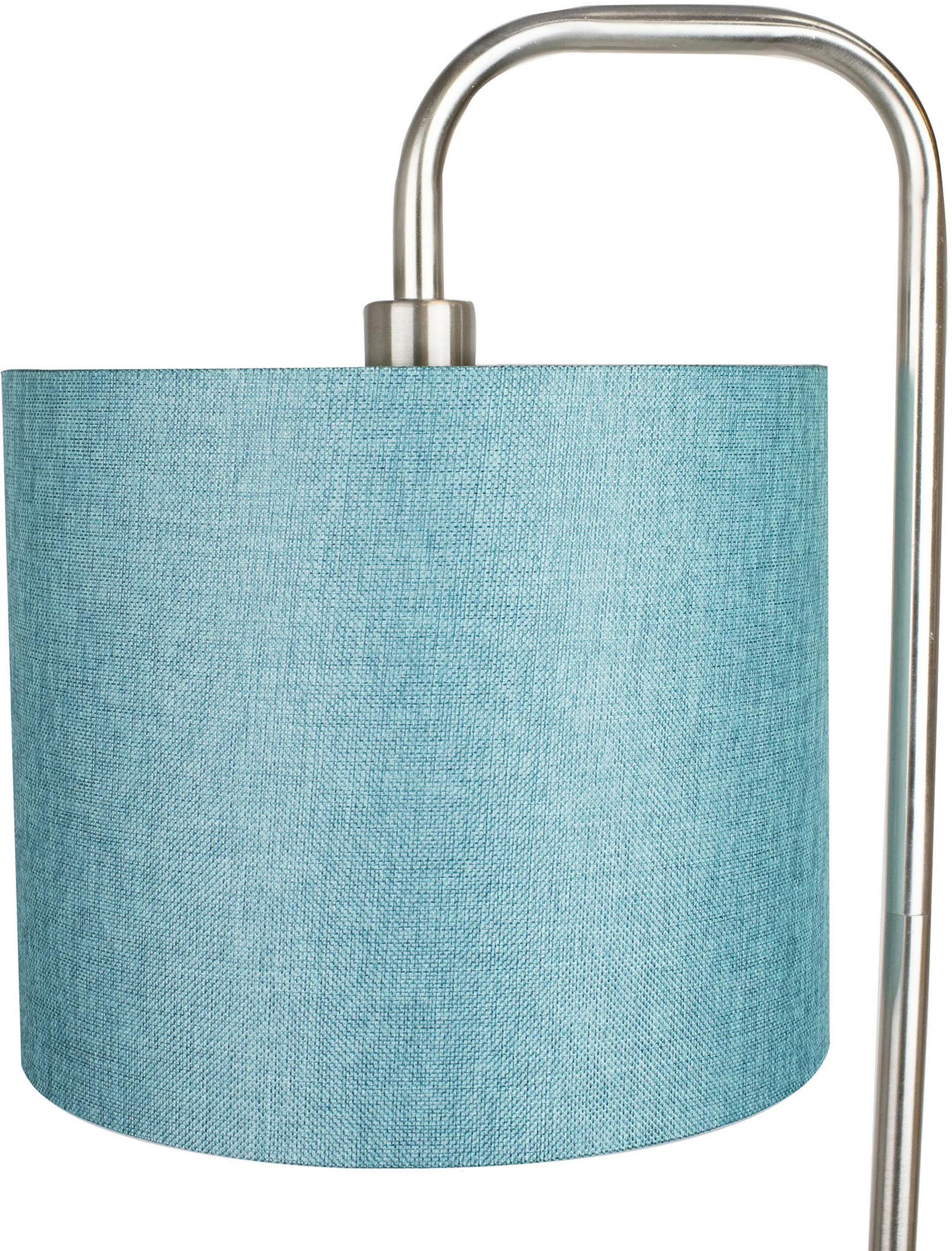 FL62-ABEL-DBL NITQ Abel Turquoise & Silver Arched Floor Lamp-1