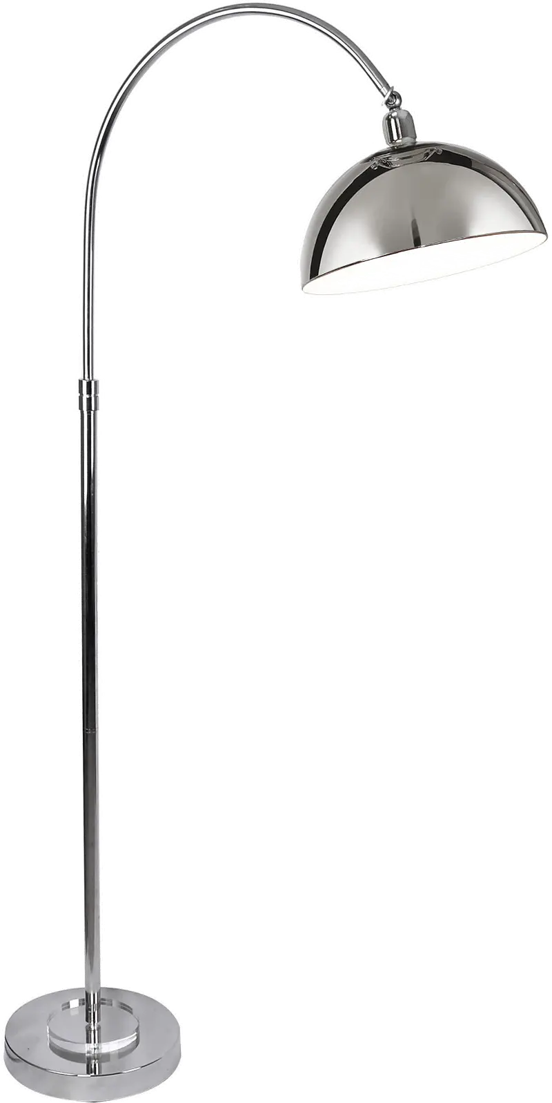 Emery Silver Metal Arched Floor Lamp