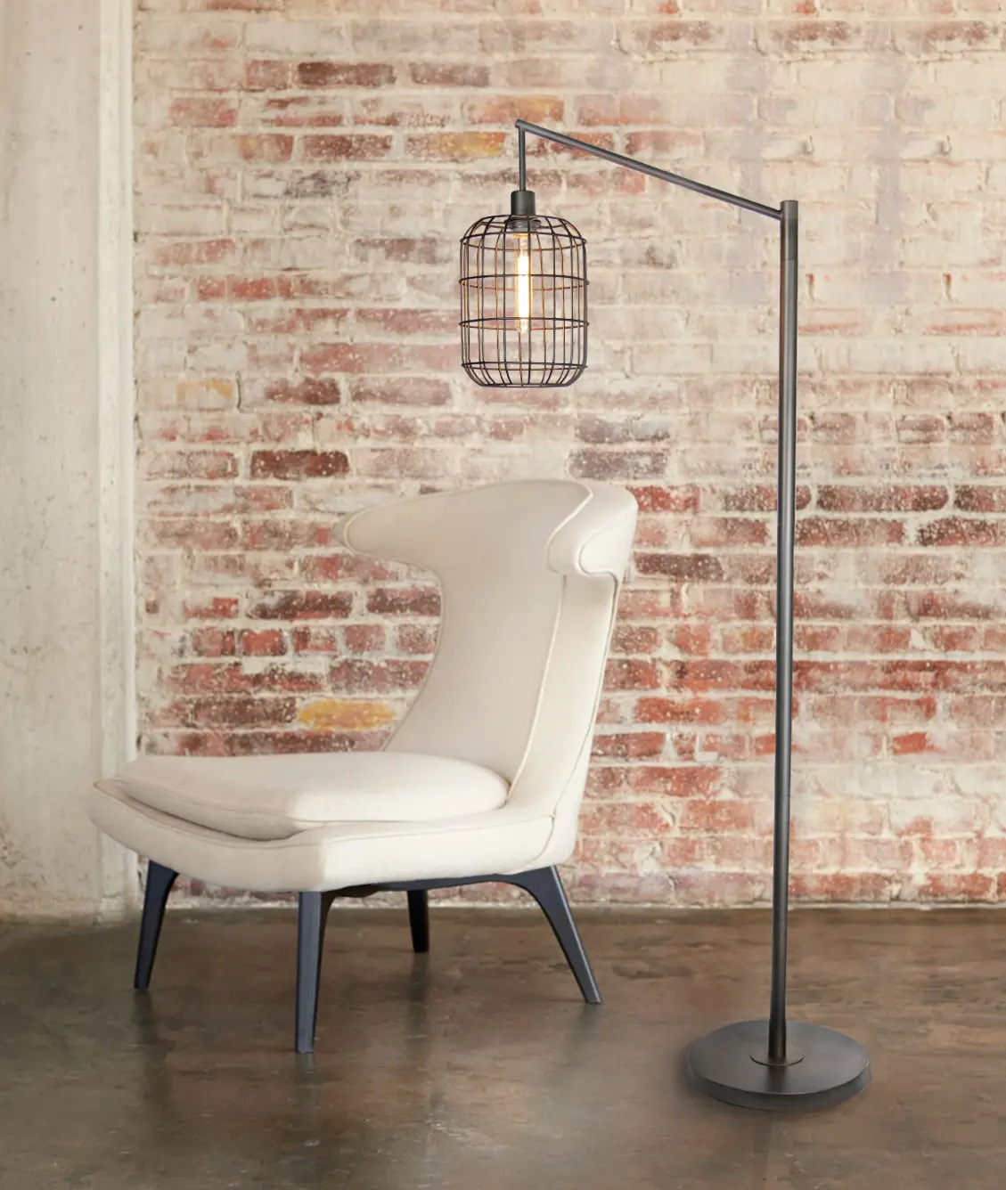 FL67-INDY-DBL GY Indy Slate Gray Wire Floor Lamp-2