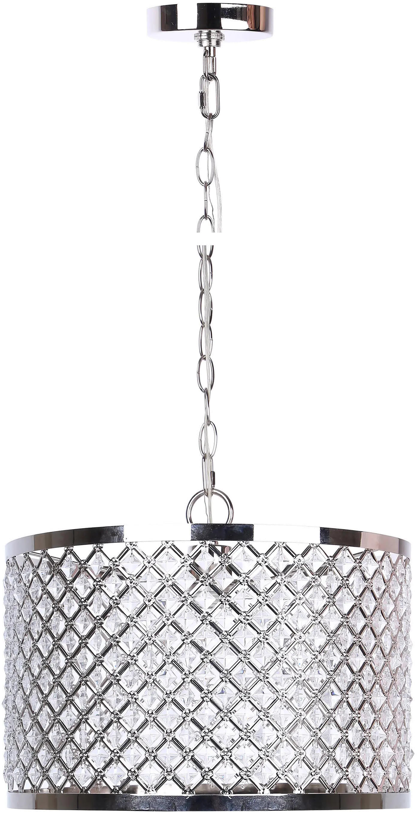 PL10-DANGLE-RBW NIK9 Dangles Polished Nickel Drum Pendant Light-1