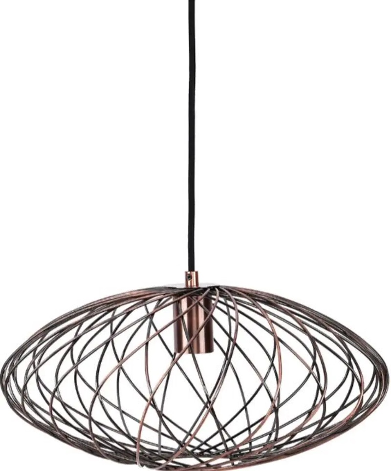 Linx Oval Antique Copper Pendant Lamp