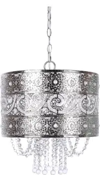 PL9-TANGIER-WPL NIK9 Tangier Nickel Pendant Light with Crystal Dangles