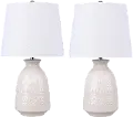 TL20-CLAUDIA-KTL WW2 Claudia Cream Ceramic Table Lamps, Set of 2