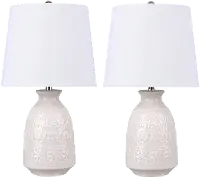 TL20-CLAUDIA-KTL WW2 Claudia Cream Ceramic Table Lamps, Set of 2