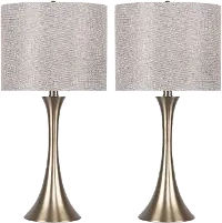 TL24-LENUXE-DBL AUAU2 Lenuxe Gold Table Lamps with Gold Shades, Set of 2