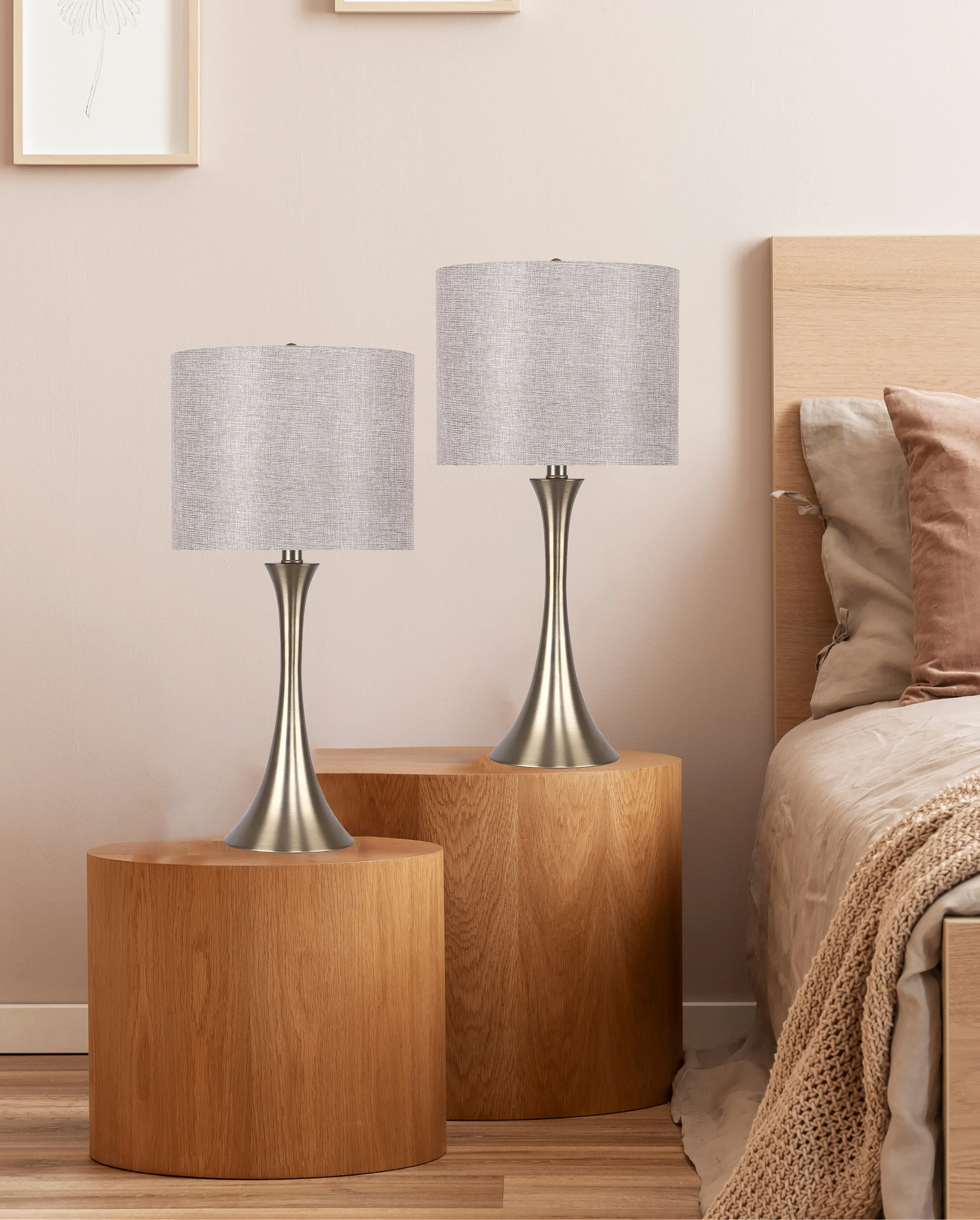 TL24-LENUXE-DBL AUAU2 Lenuxe Gold Table Lamps with Gold Shades, Set of 2-2