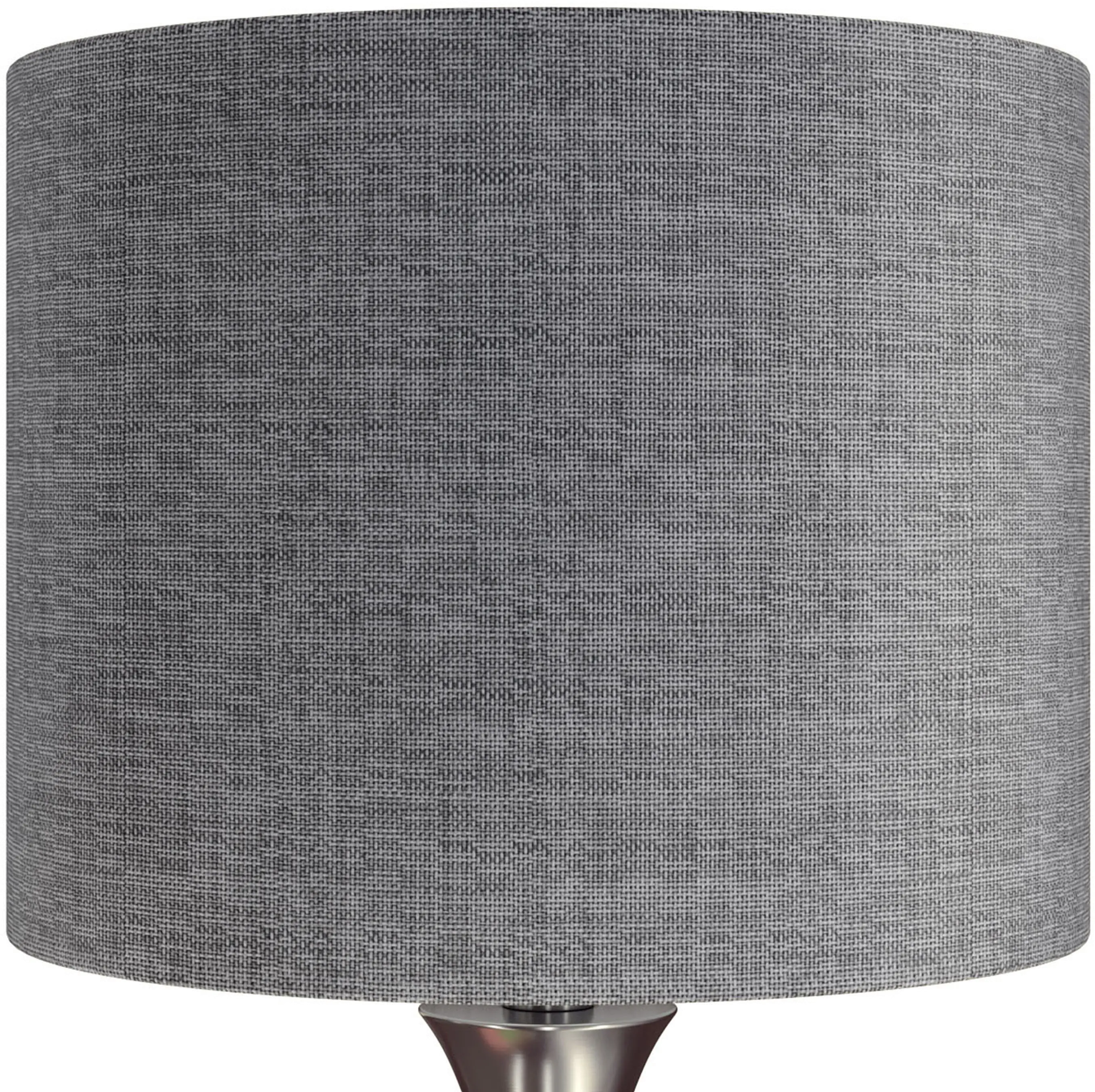 TL24-LENUXE-DBL NIGY2 Lenuxe Nickel Table Lamps with Gray Shades, Set of 2-3