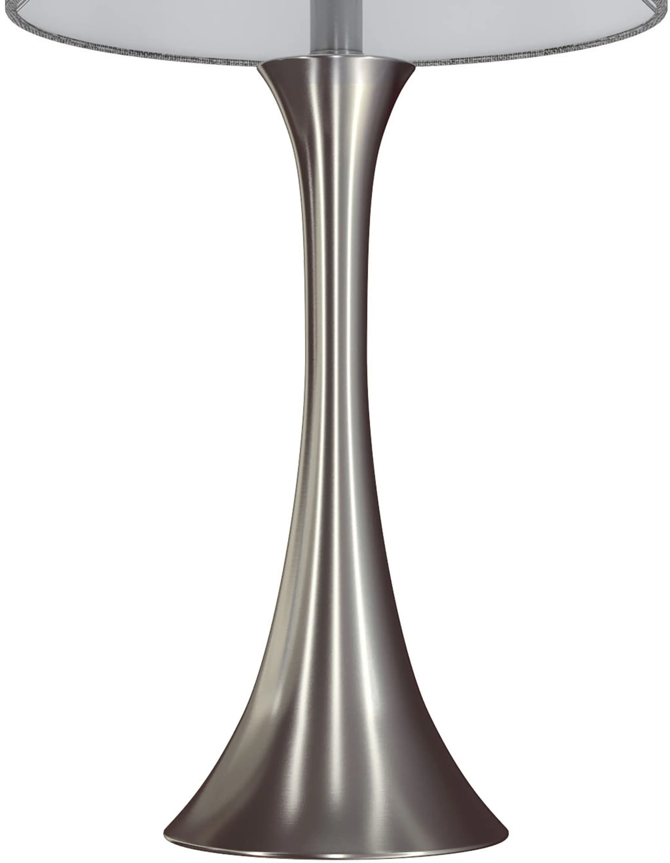 TL24-LENUXE-DBL NIGY2 Lenuxe Nickel Table Lamps with Gray Shades, Set of 2-4