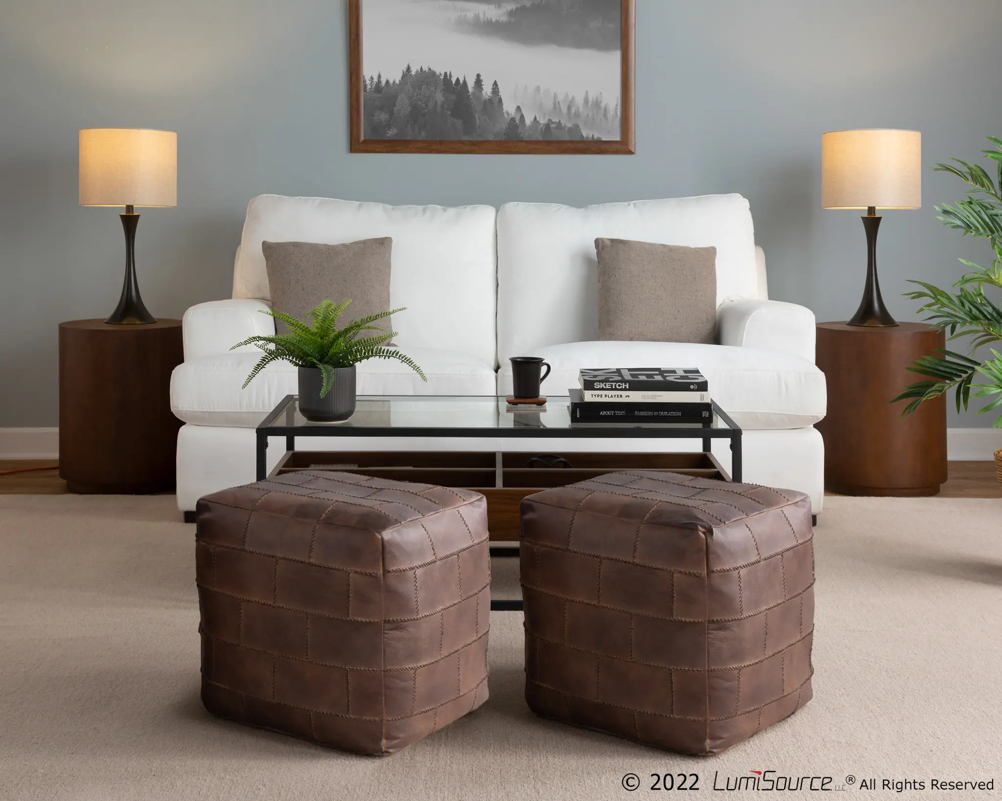 TL24-LENUXE-DBL OBNA2 Lenuxe Bronze Table Lamps with Natural Linen Shades, Set of 2-2