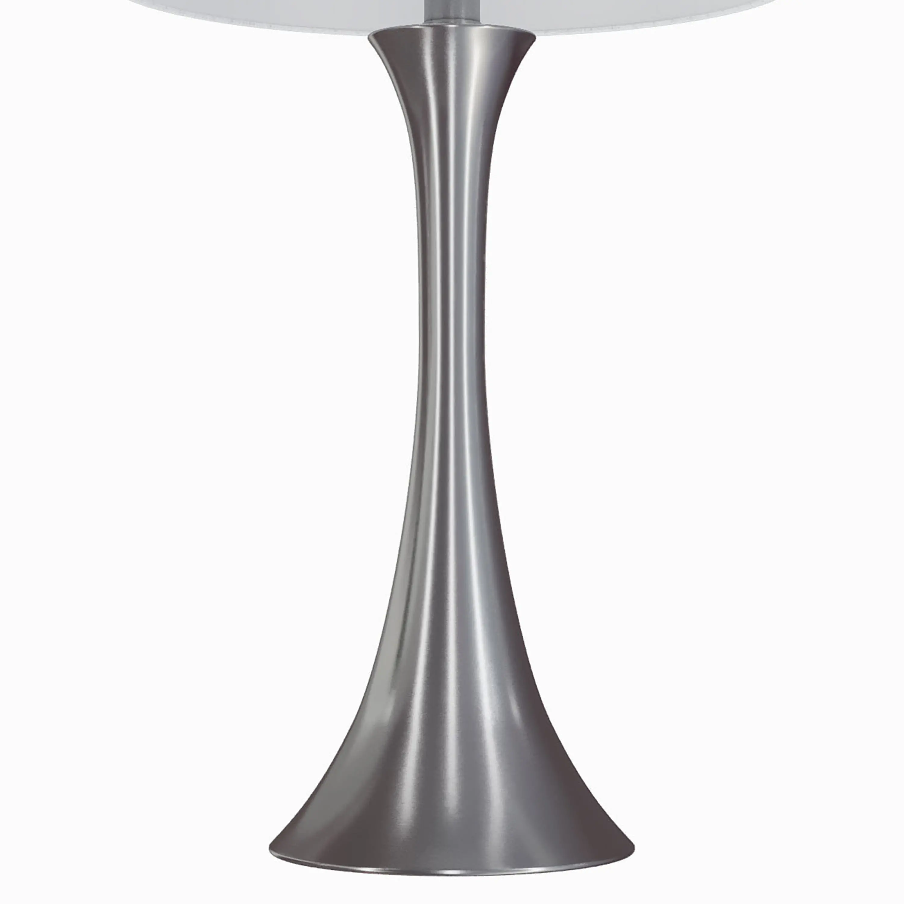 TL24-LENUXE-SBT_NIW2 Lenuxe Nickel Table Lamps with White Shades, Set of 2-4