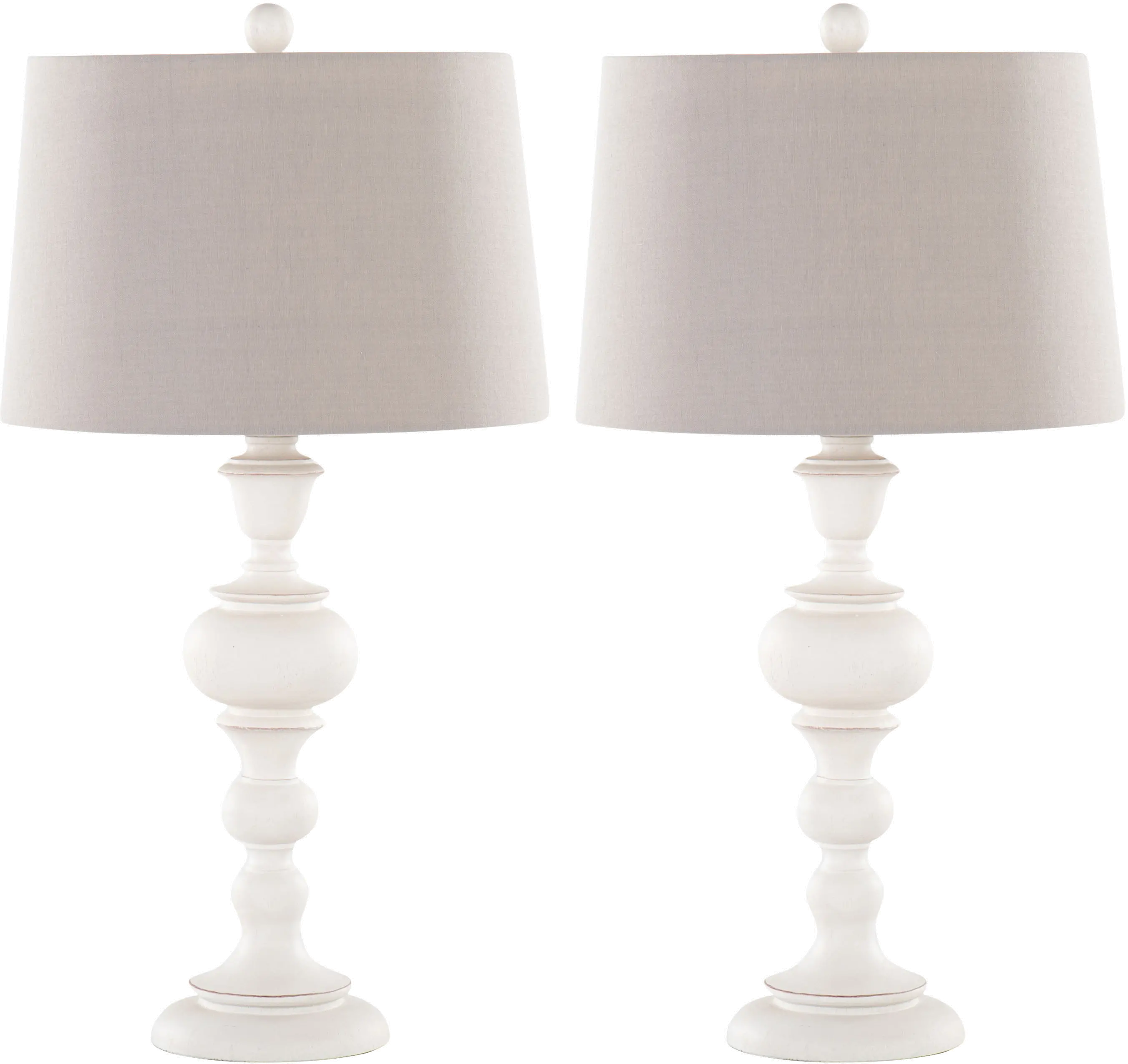 Morocco Distressed Light Gray Table Lamps, Set of RC Willey