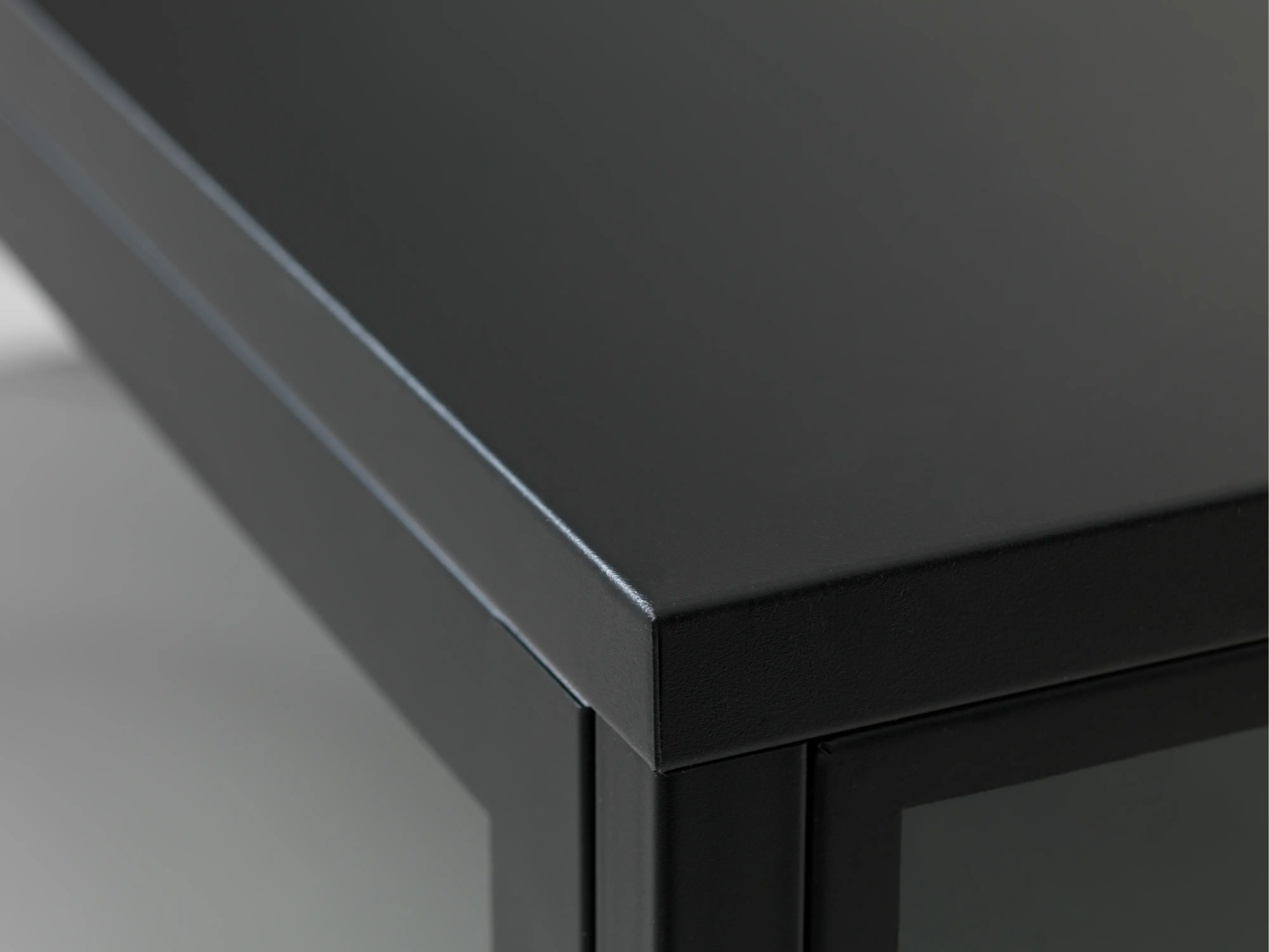 Carmel Black Metal & Glass 3-Section Sideboard-5