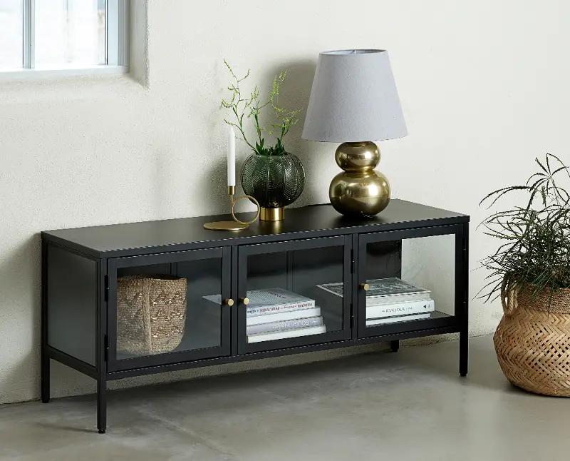 Carmel Black Metal & Glass 52