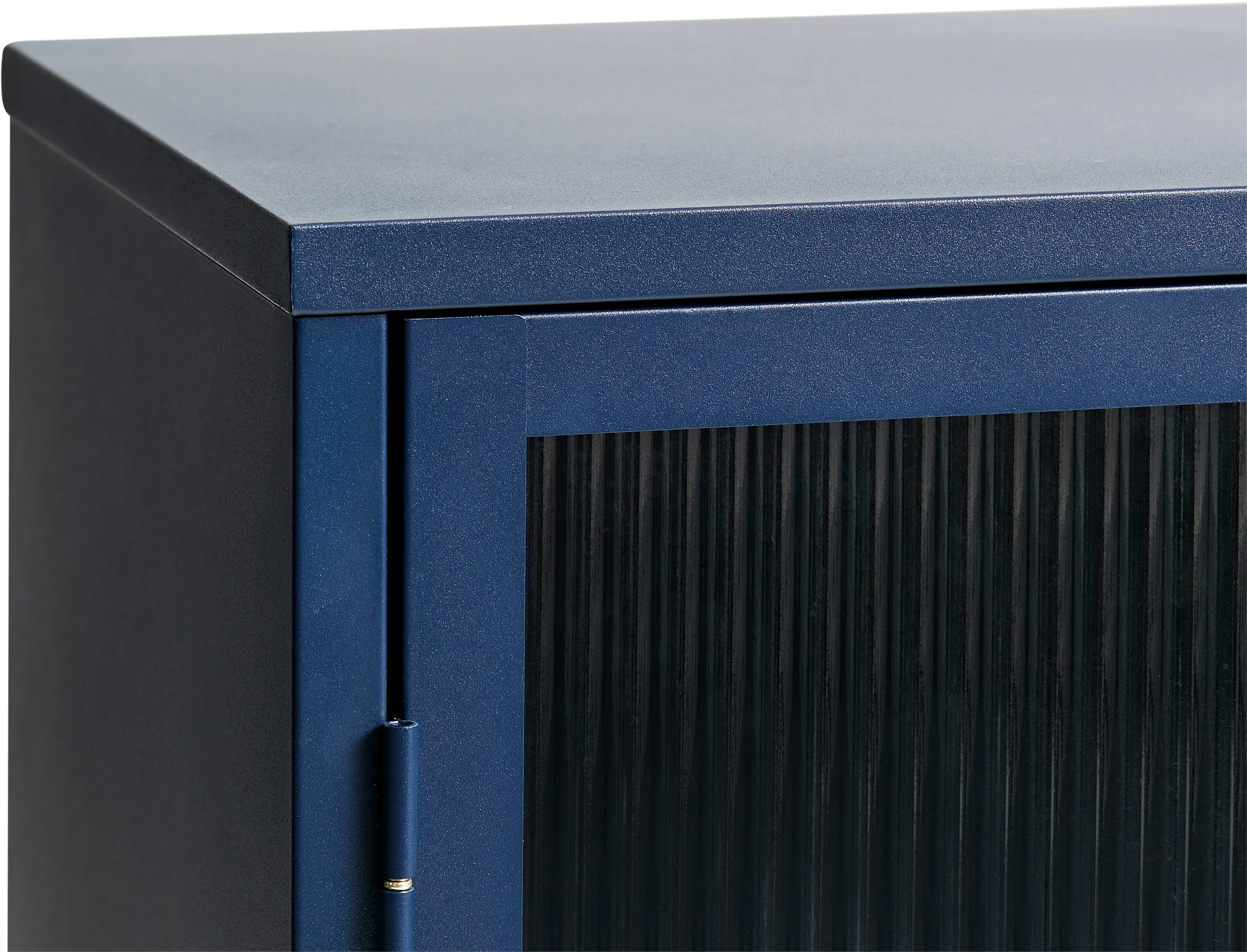 Bronco Blue Metal & Glass 3-Door Sideboard-6