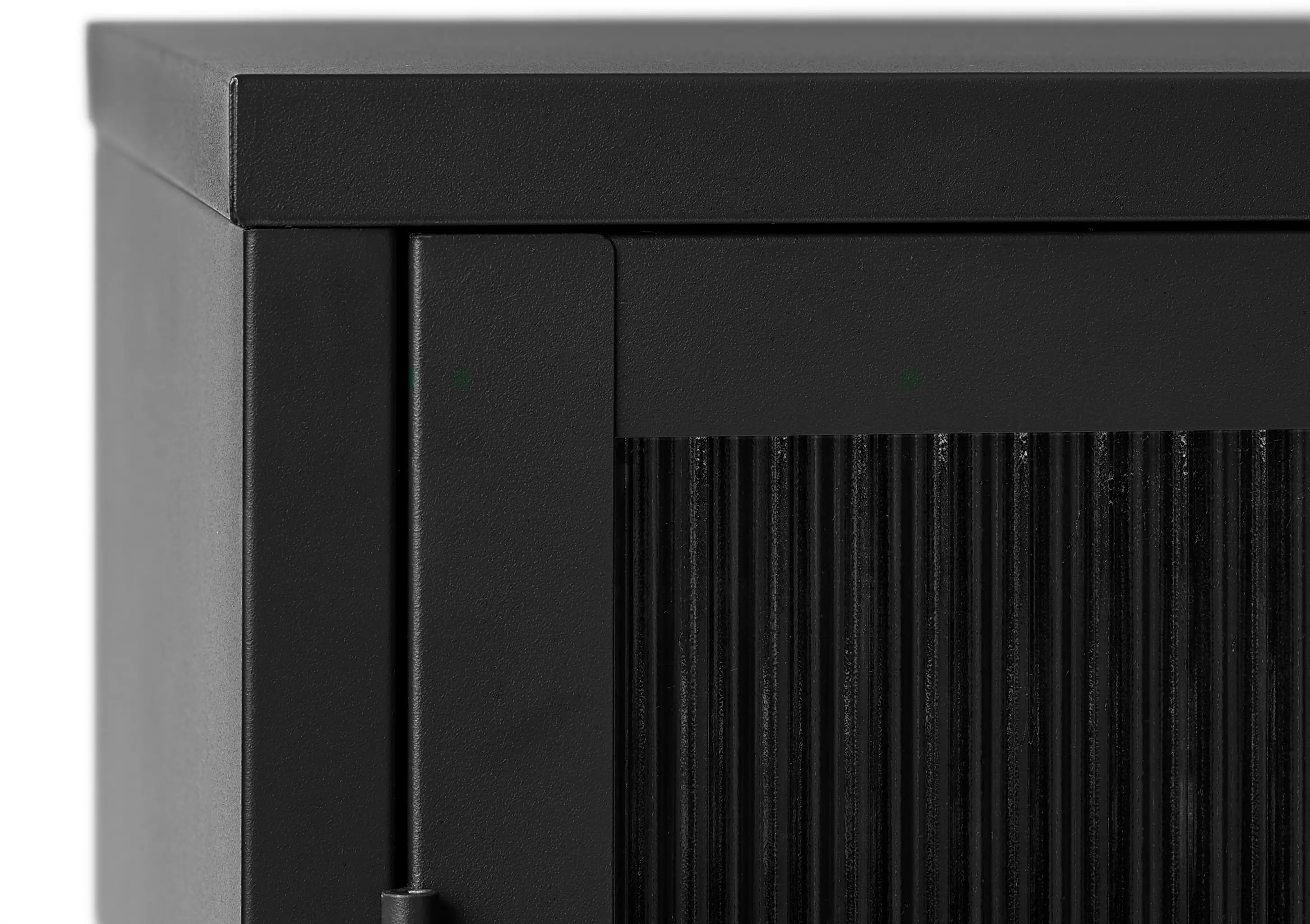 Bronco Black Metal & Glass 3-Door Sideboard-6