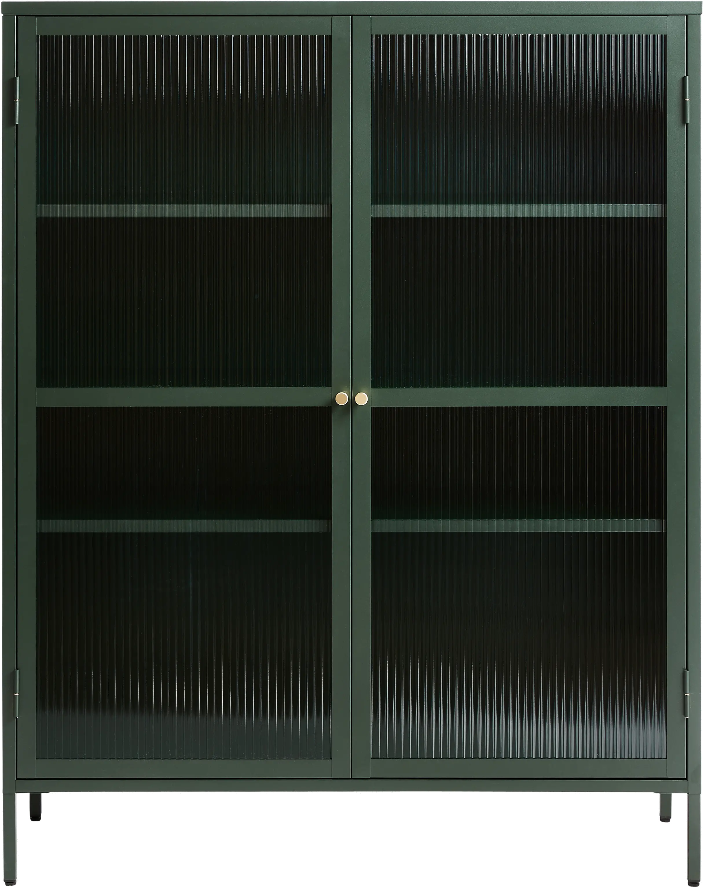 Bronco Green Metal & Glass 55  Tall Display Cabinet-1