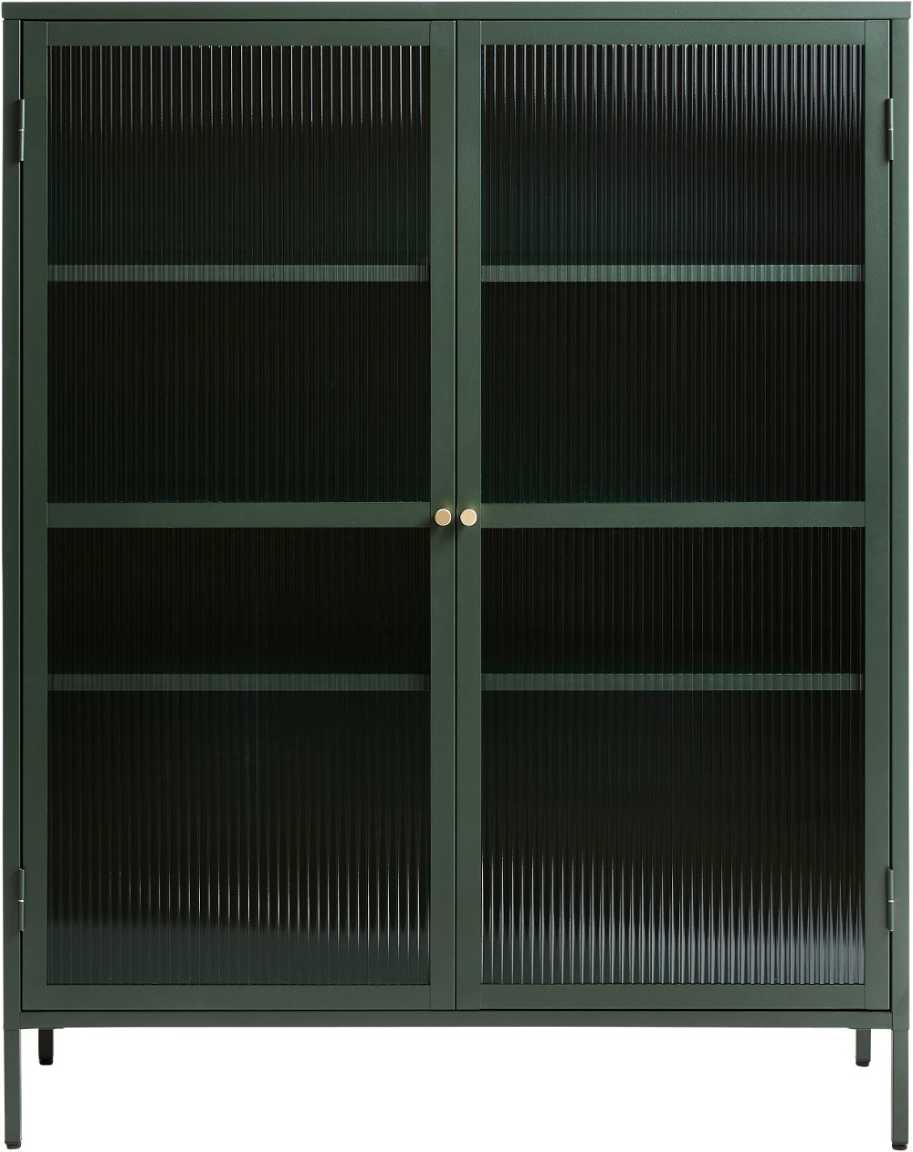 Bronco Green Metal & Glass 55" Tall Display Cabinet