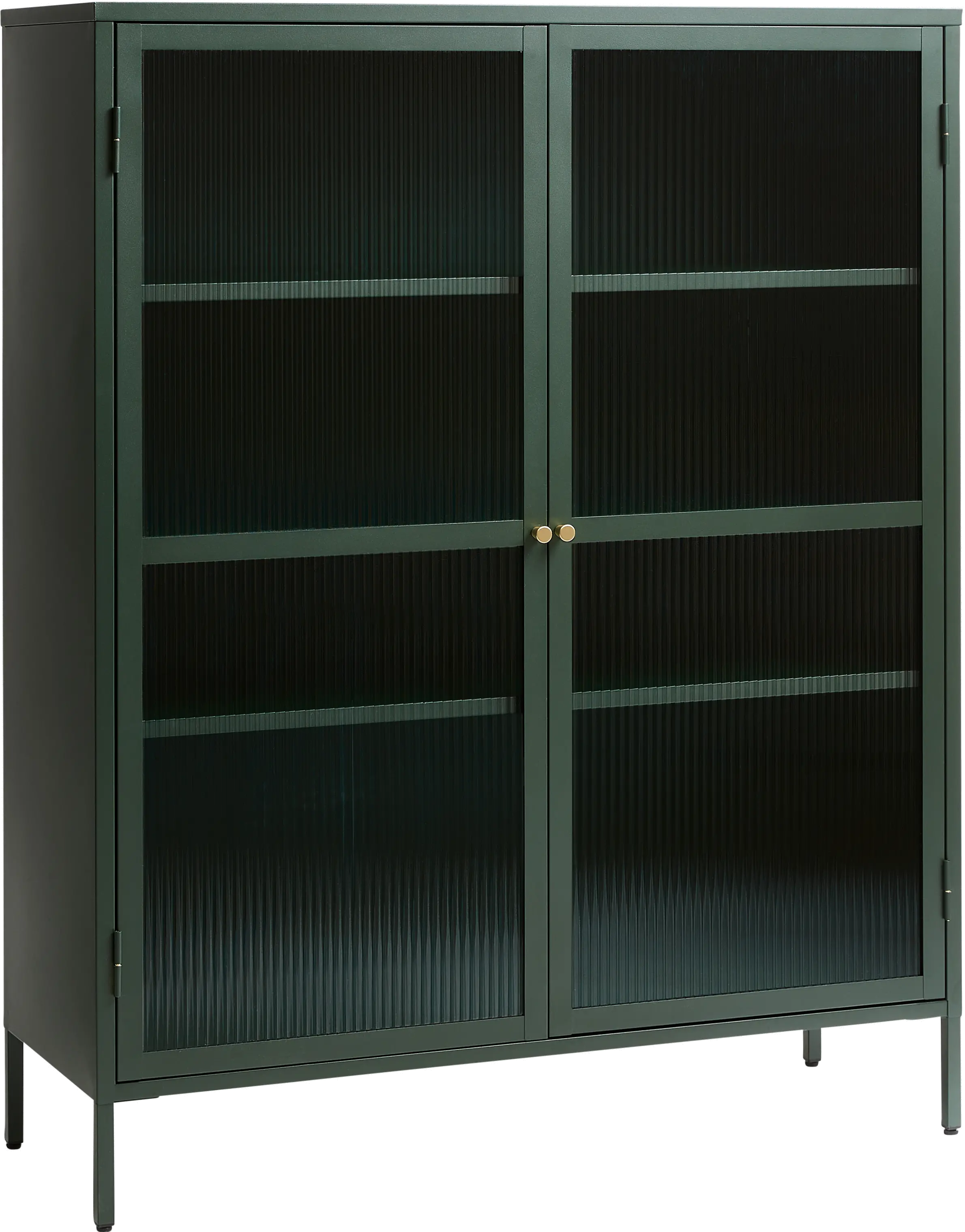Bronco Green Metal & Glass 55  Tall Display Cabinet-3