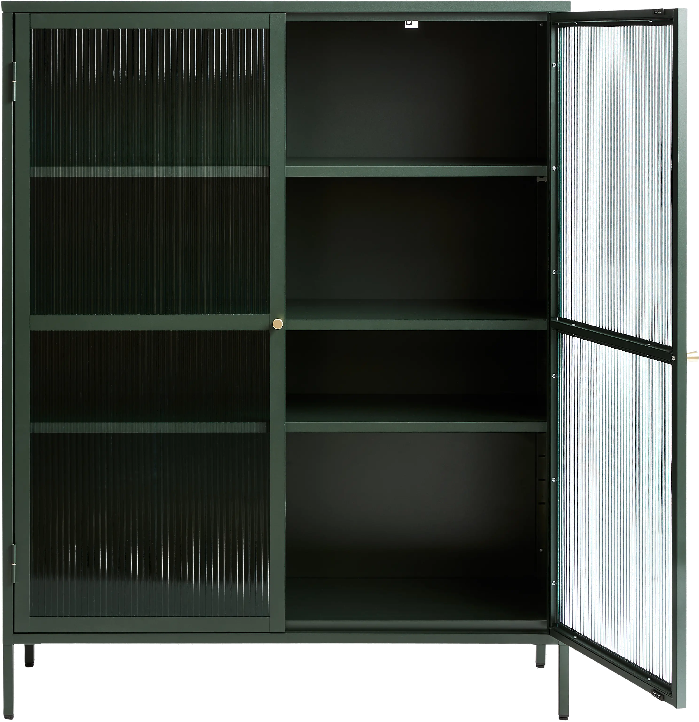 Bronco Green Metal & Glass 55  Tall Display Cabinet-5